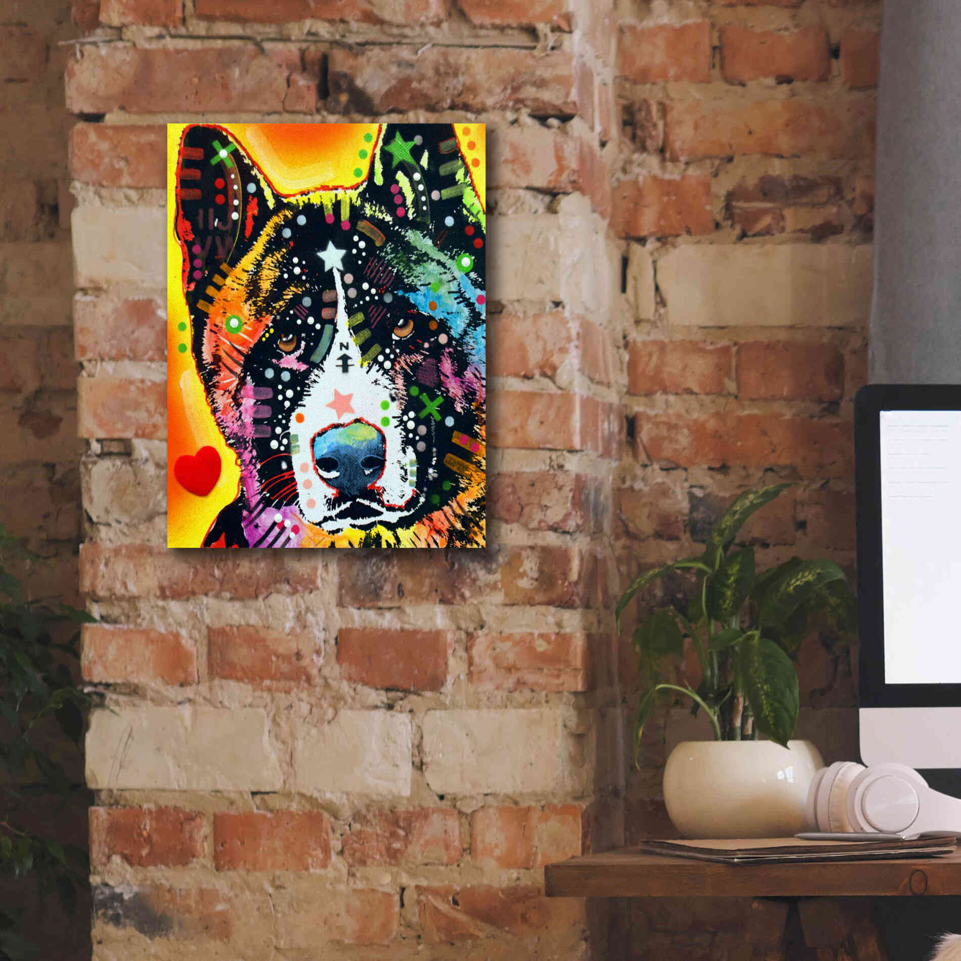 'Akita 1' by Dean Russo, Giclee Canvas Wall Art,12x16