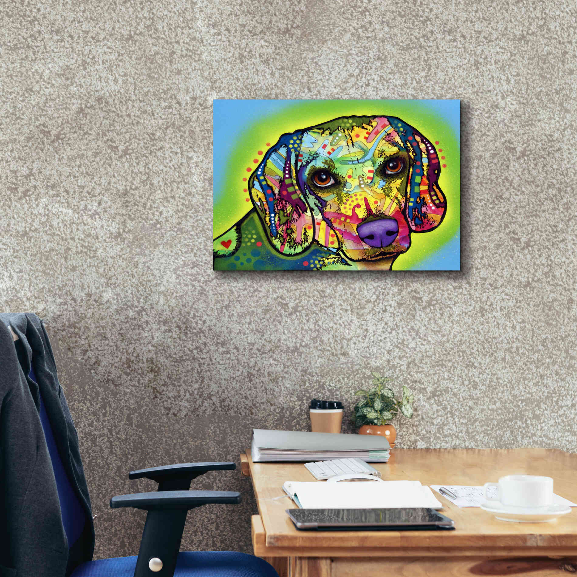'Beagle' by Dean Russo, Giclee Canvas Wall Art,24x20