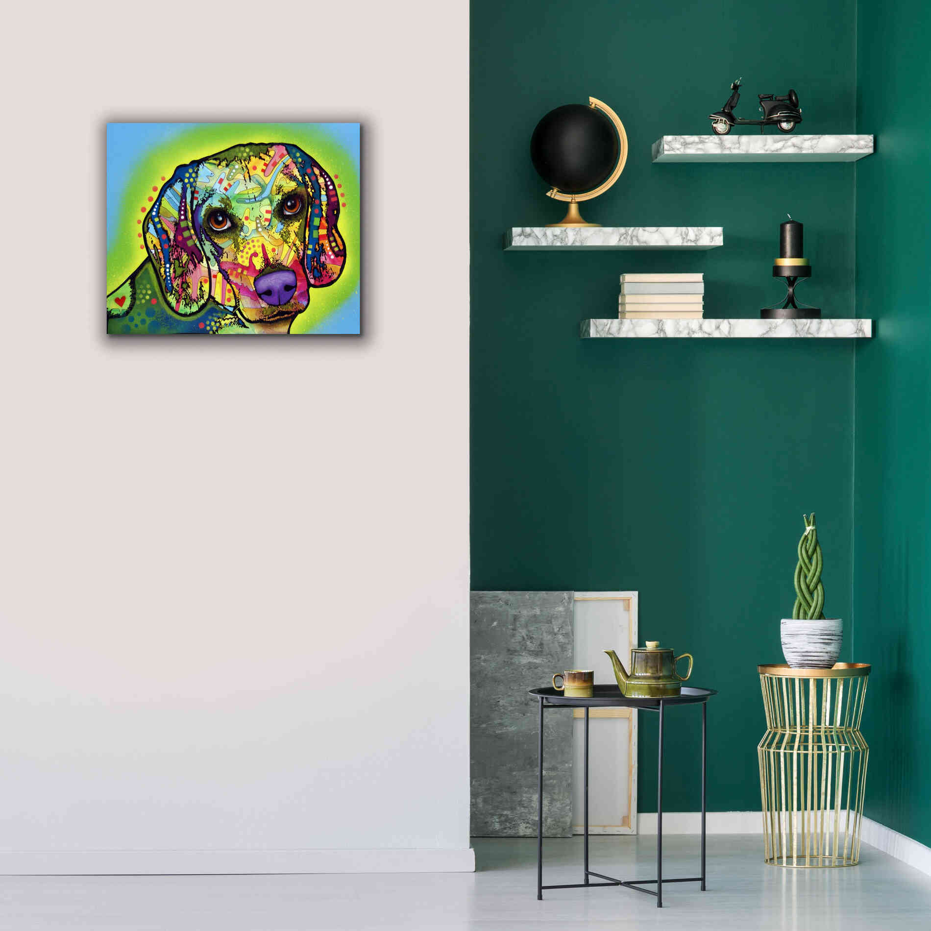 'Beagle' by Dean Russo, Giclee Canvas Wall Art,24x20