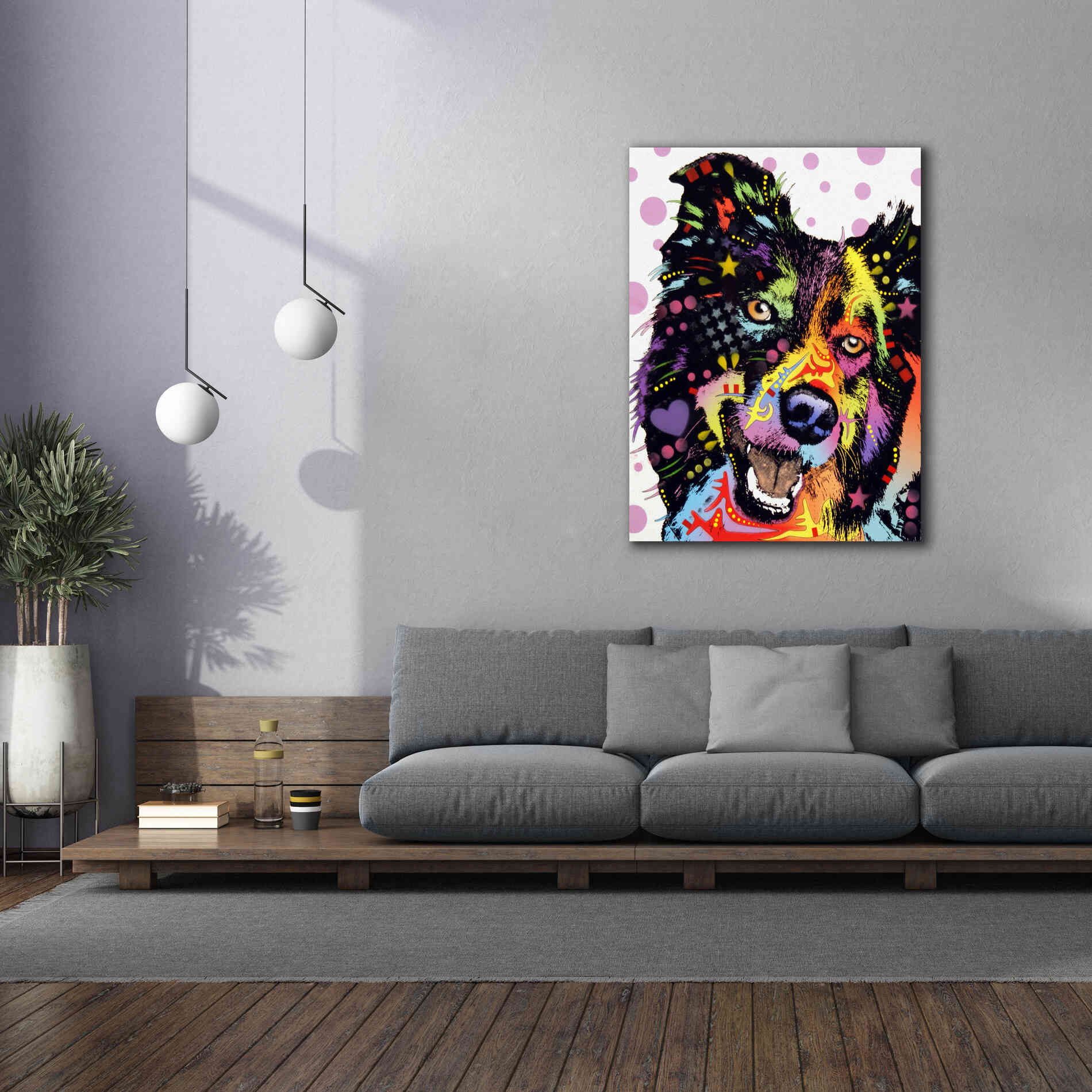 'Border Collie 1' by Dean Russo, Giclee Canvas Wall Art,40x54