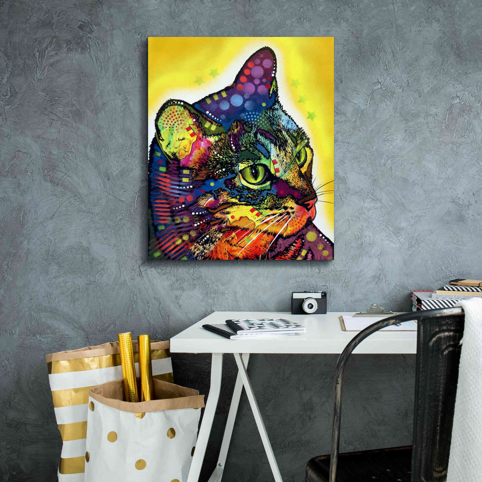 'Confident Cat' by Dean Russo, Giclee Canvas Wall Art,20x24
