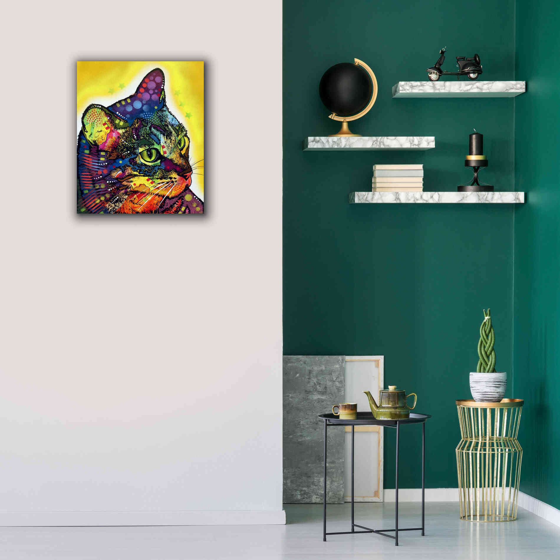 'Confident Cat' by Dean Russo, Giclee Canvas Wall Art,20x24