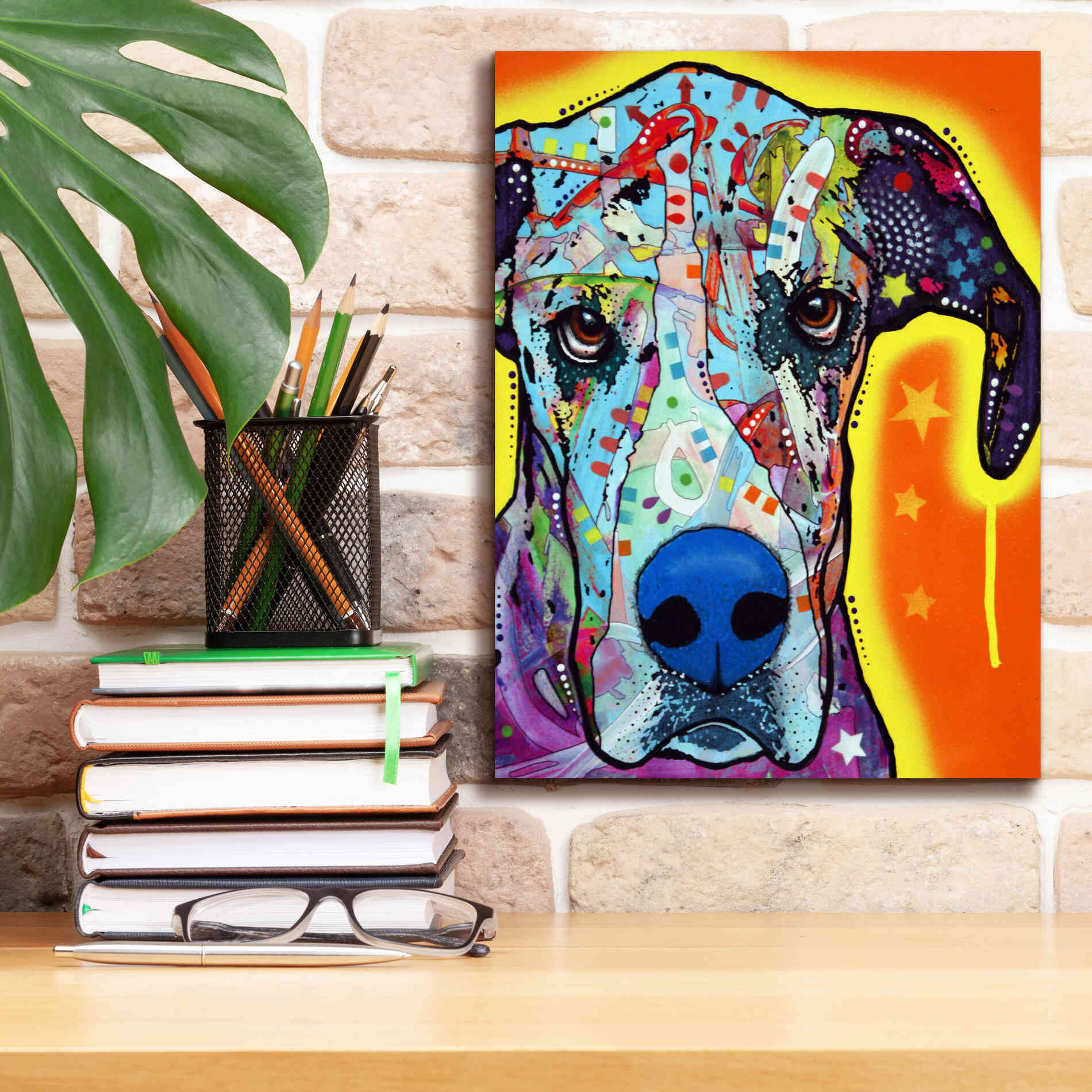 'Great Dane' by Dean Russo, Giclee Canvas Wall Art,12x16