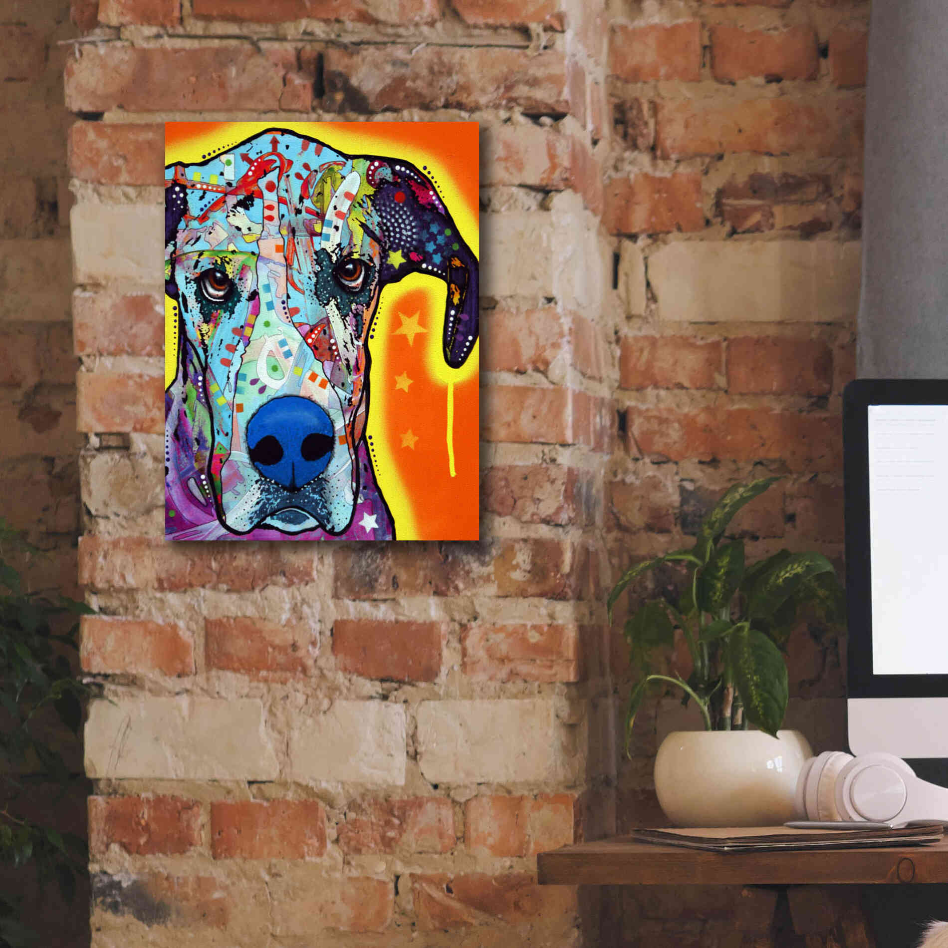 'Great Dane' by Dean Russo, Giclee Canvas Wall Art,12x16