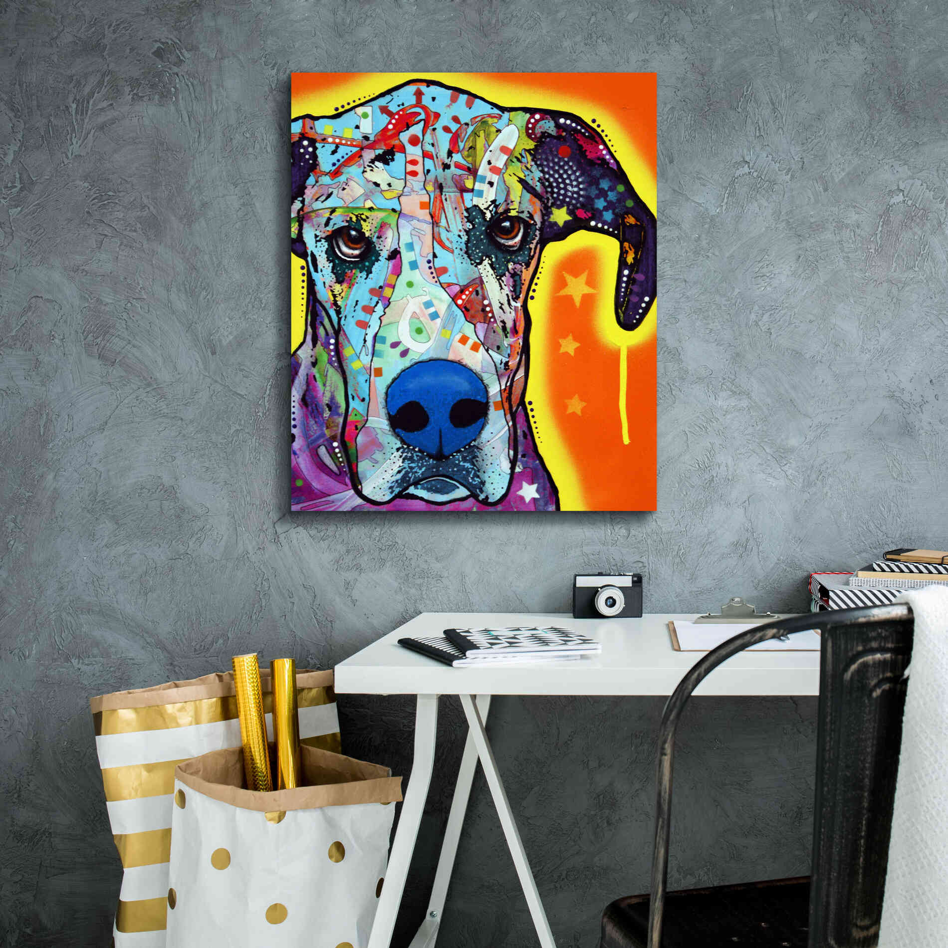 'Great Dane' by Dean Russo, Giclee Canvas Wall Art,20x24