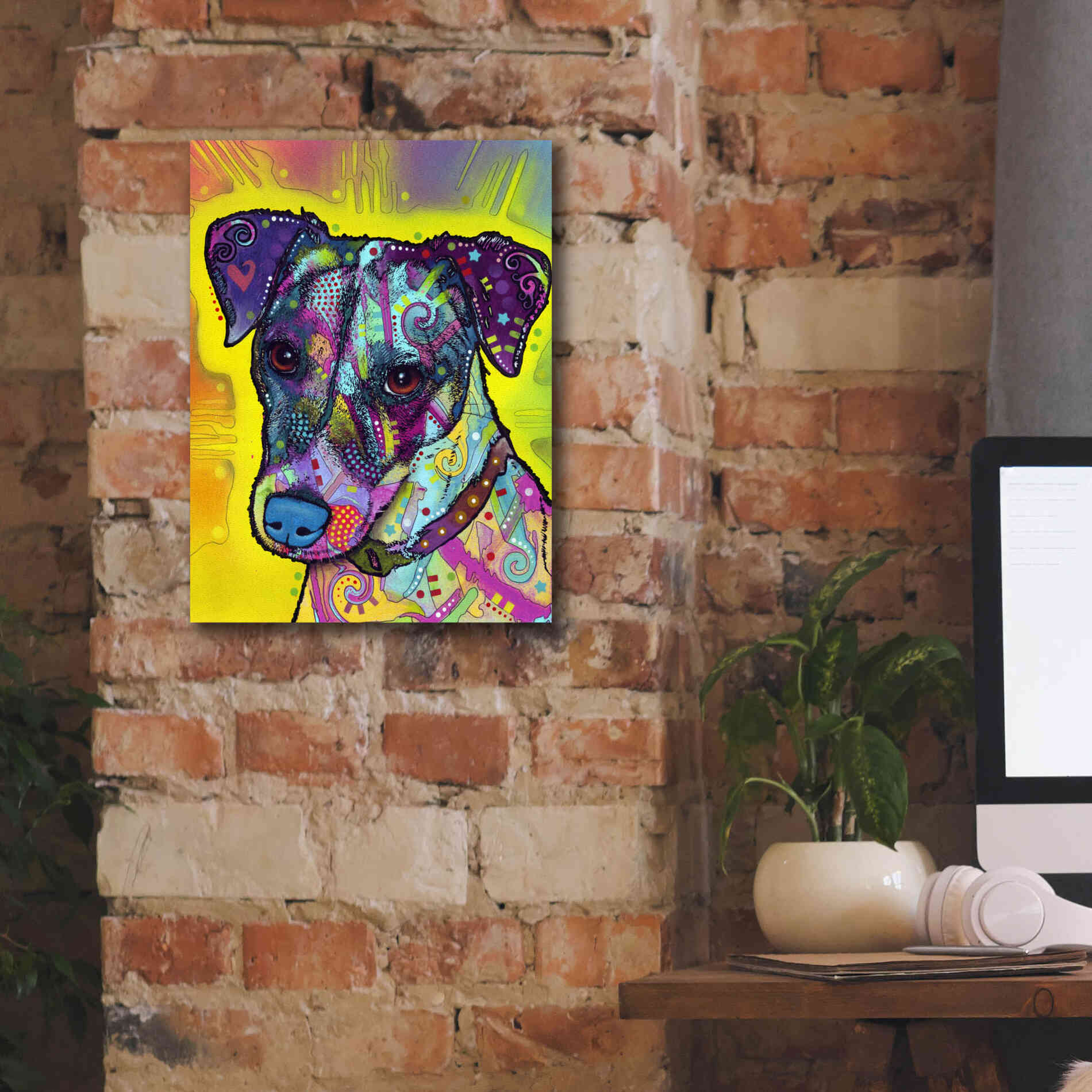'Jack Russell' by Dean Russo, Giclee Canvas Wall Art,12x16