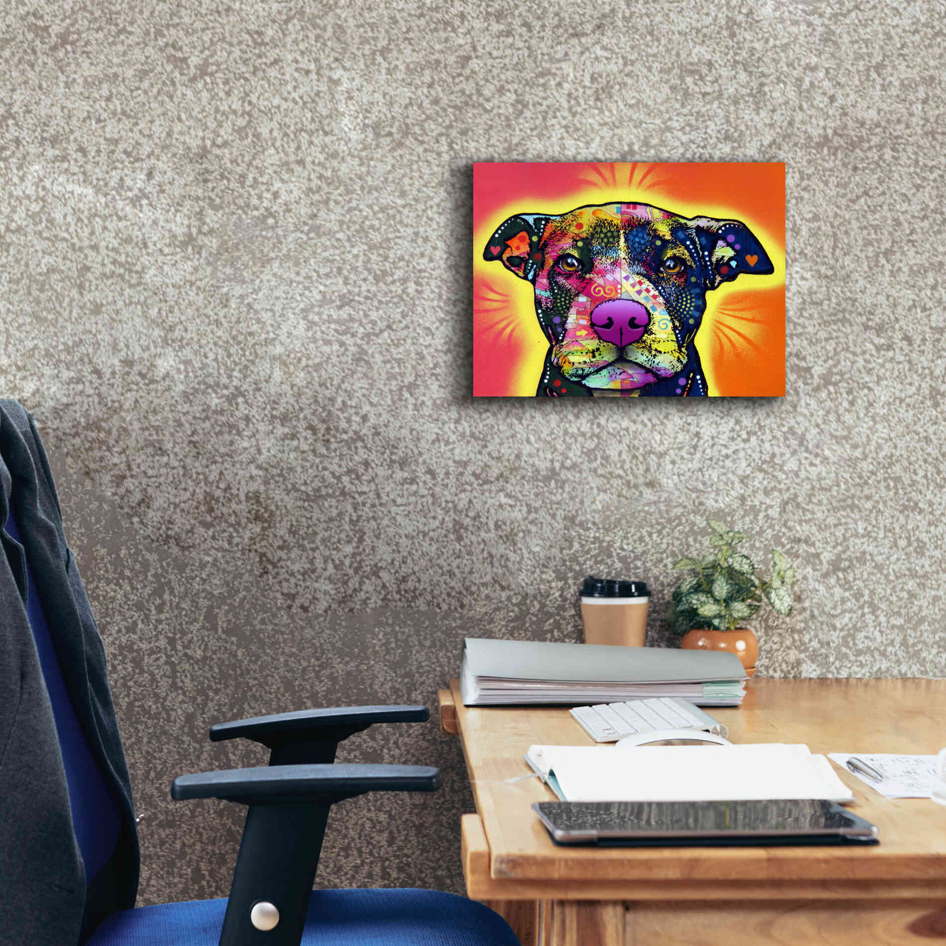 'Love A Bull' by Dean Russo, Giclee Canvas Wall Art,16x12