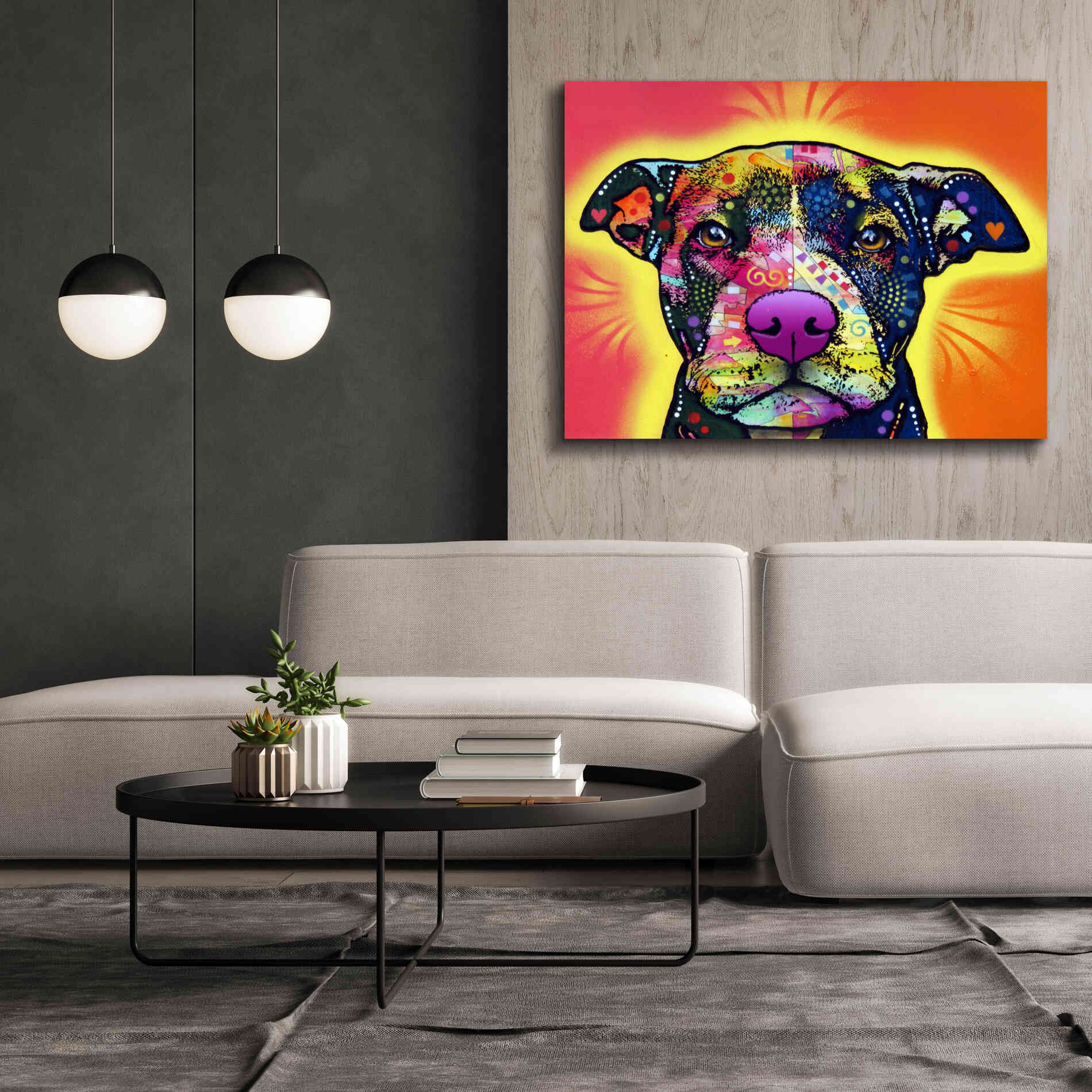 'Love A Bull' by Dean Russo, Giclee Canvas Wall Art,54x40
