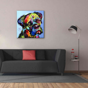 'Mastiff Warrior' by Dean Russo, Giclee Canvas Wall Art,37x37