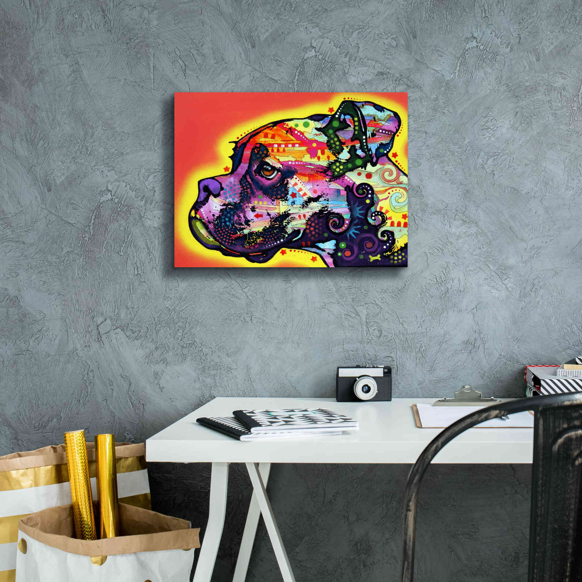 'Profile Boxer' by Dean Russo, Giclee Canvas Wall Art,16x12