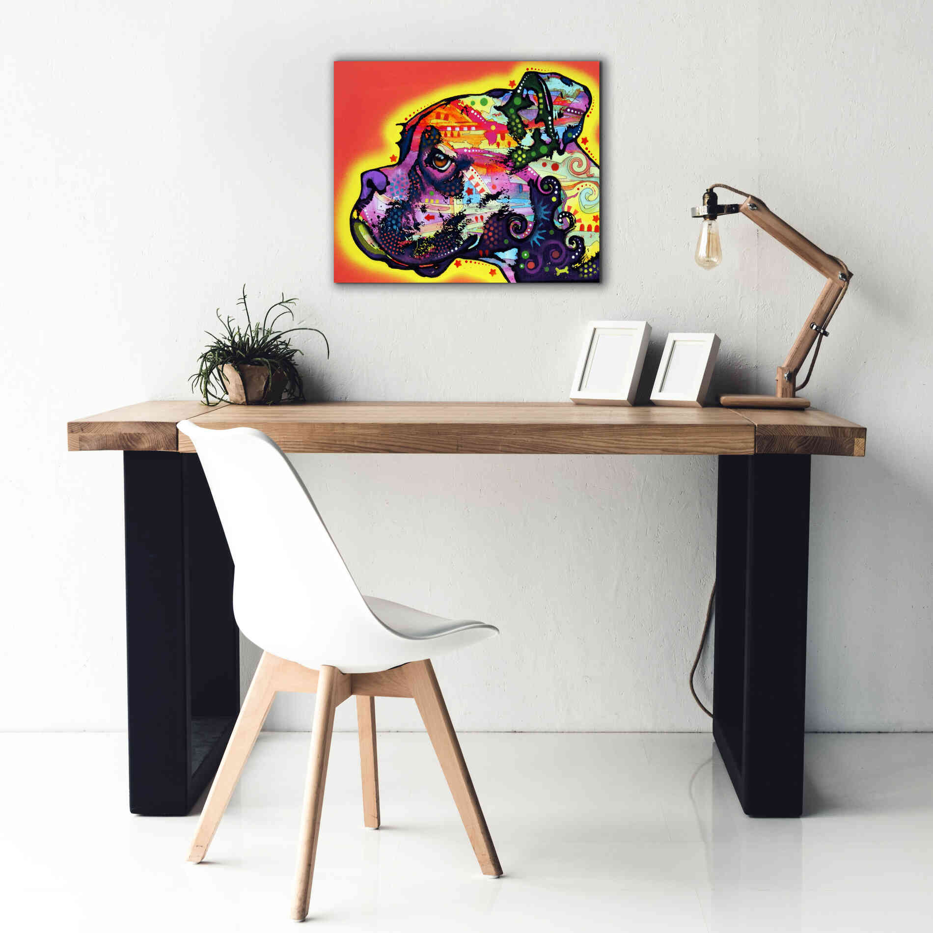 'Profile Boxer' by Dean Russo, Giclee Canvas Wall Art,24x20