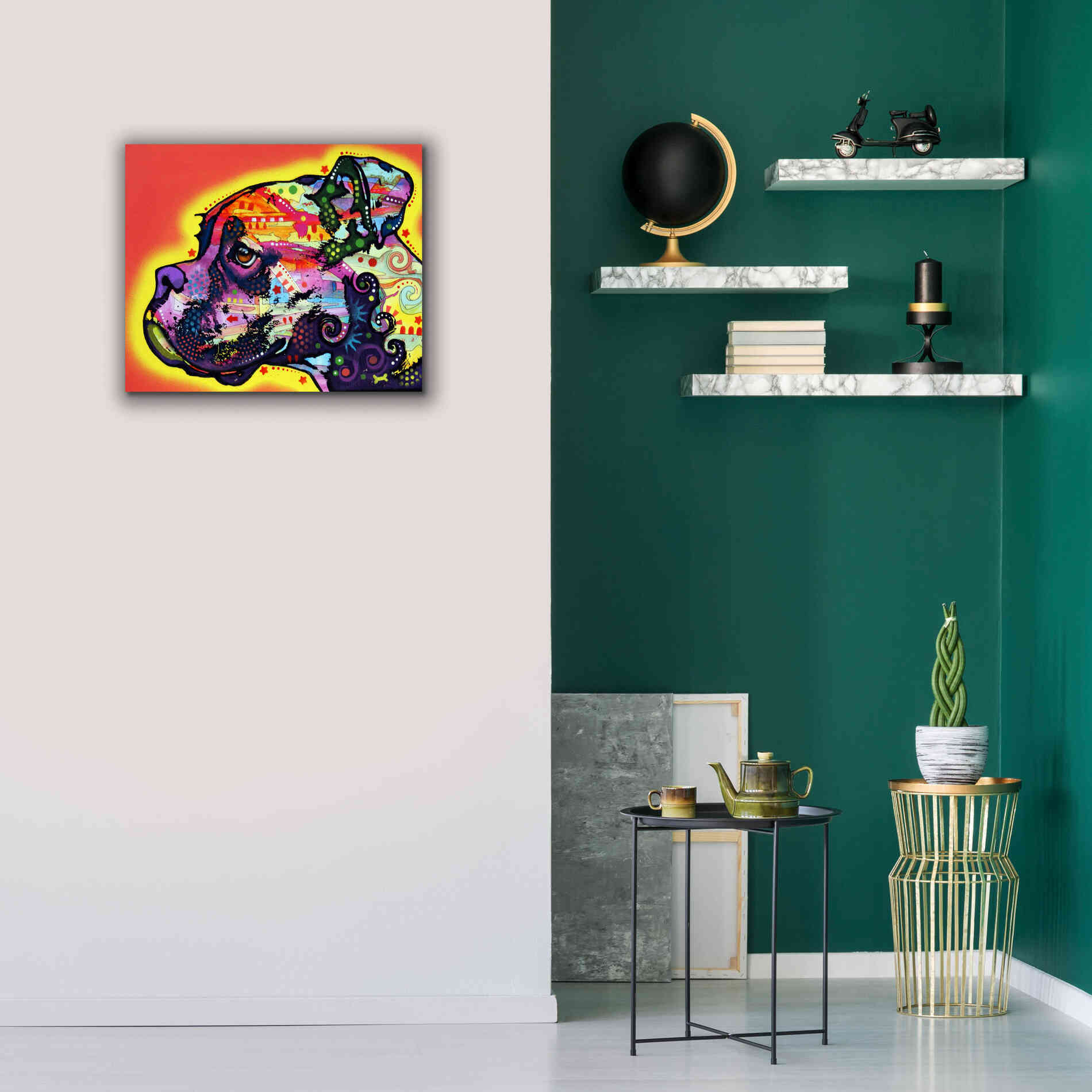 'Profile Boxer' by Dean Russo, Giclee Canvas Wall Art,24x20