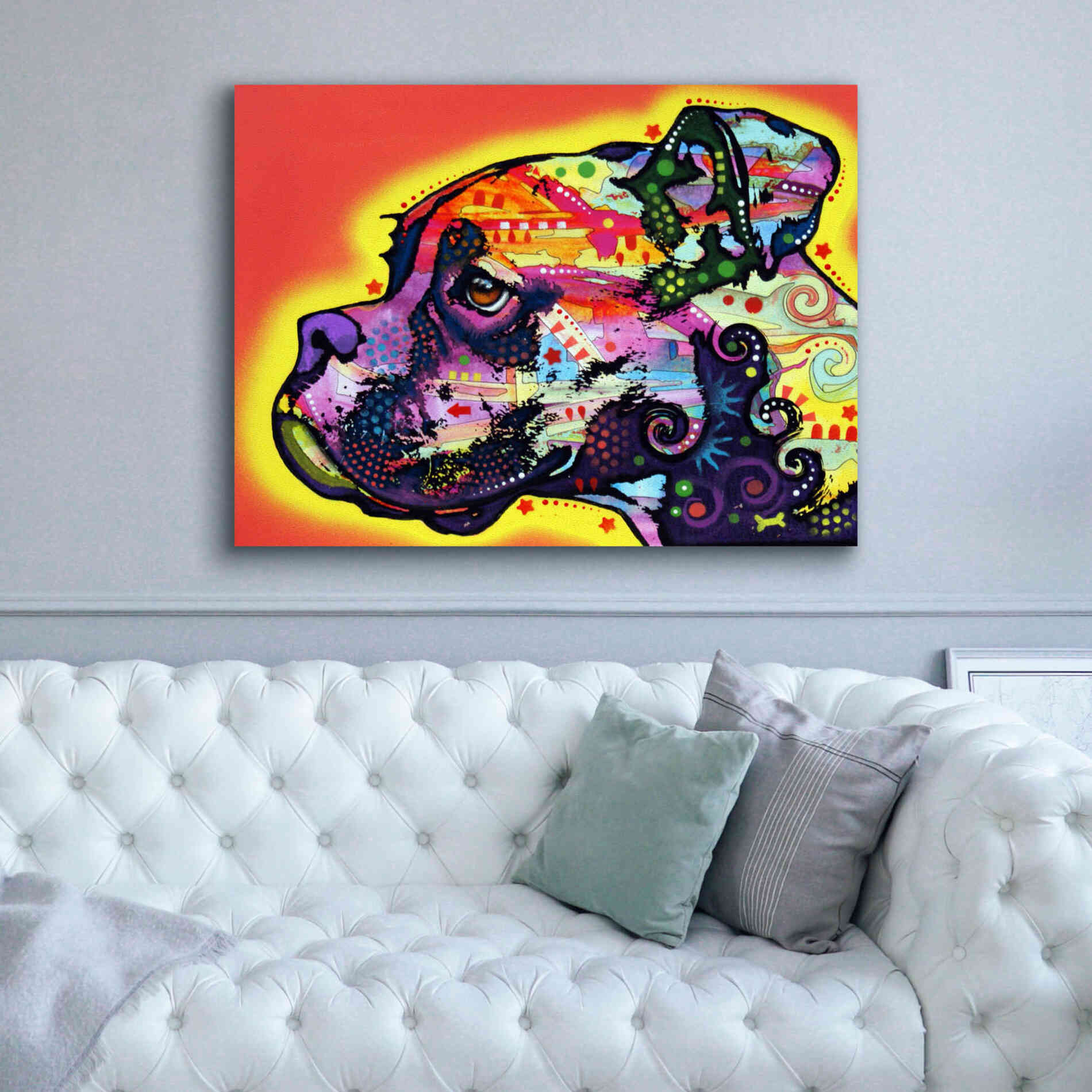 'Profile Boxer' by Dean Russo, Giclee Canvas Wall Art,54x40