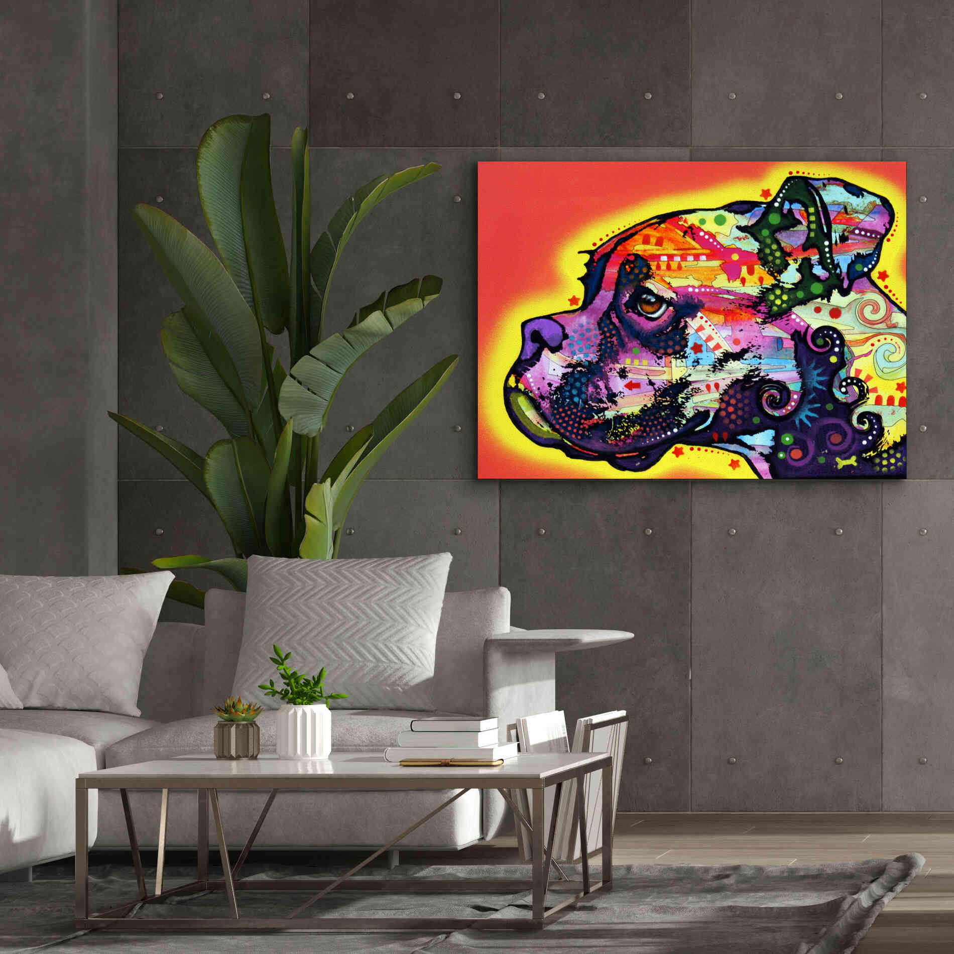 'Profile Boxer' by Dean Russo, Giclee Canvas Wall Art,54x40