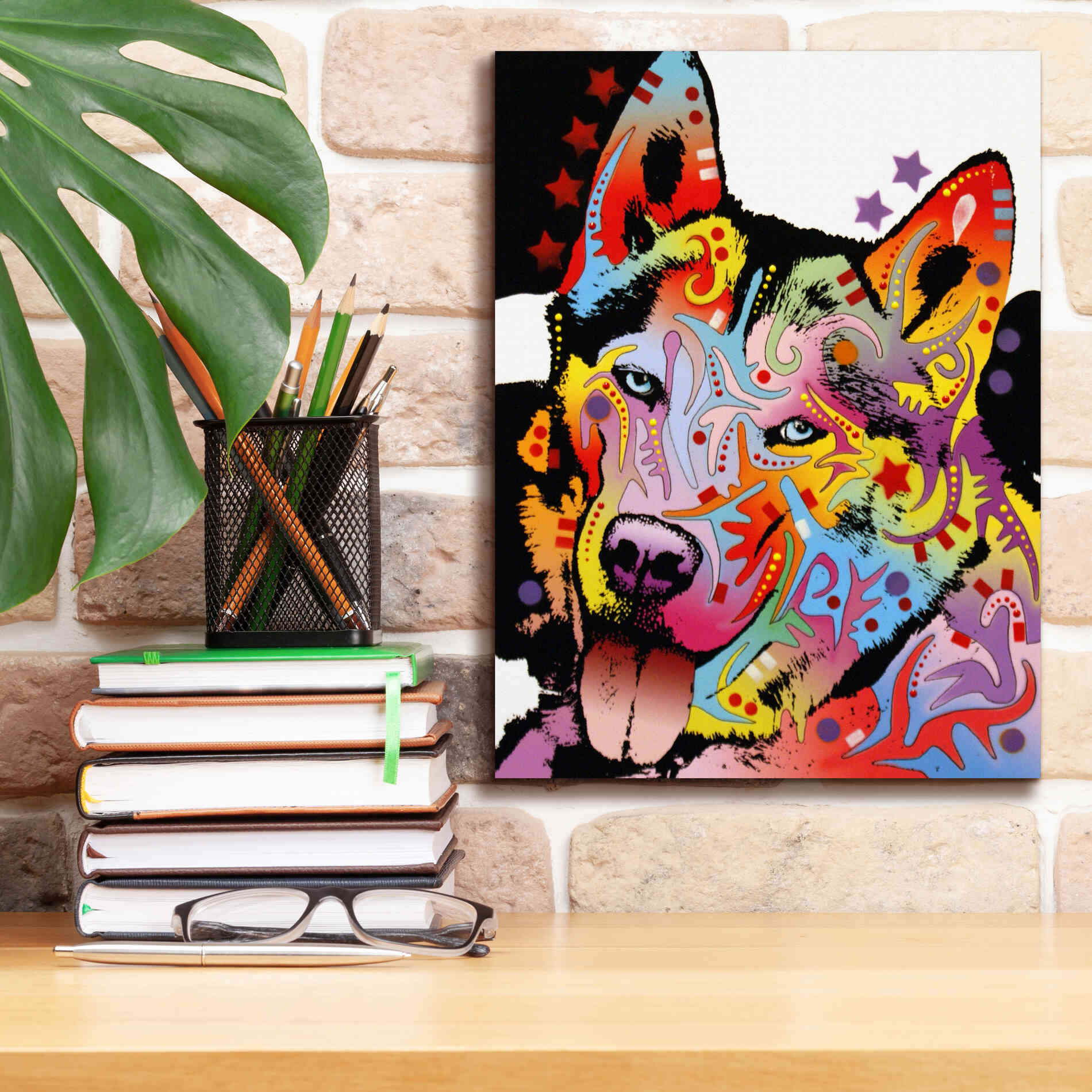 'Siberian Husky 1' by Dean Russo, Giclee Canvas Wall Art,12x16