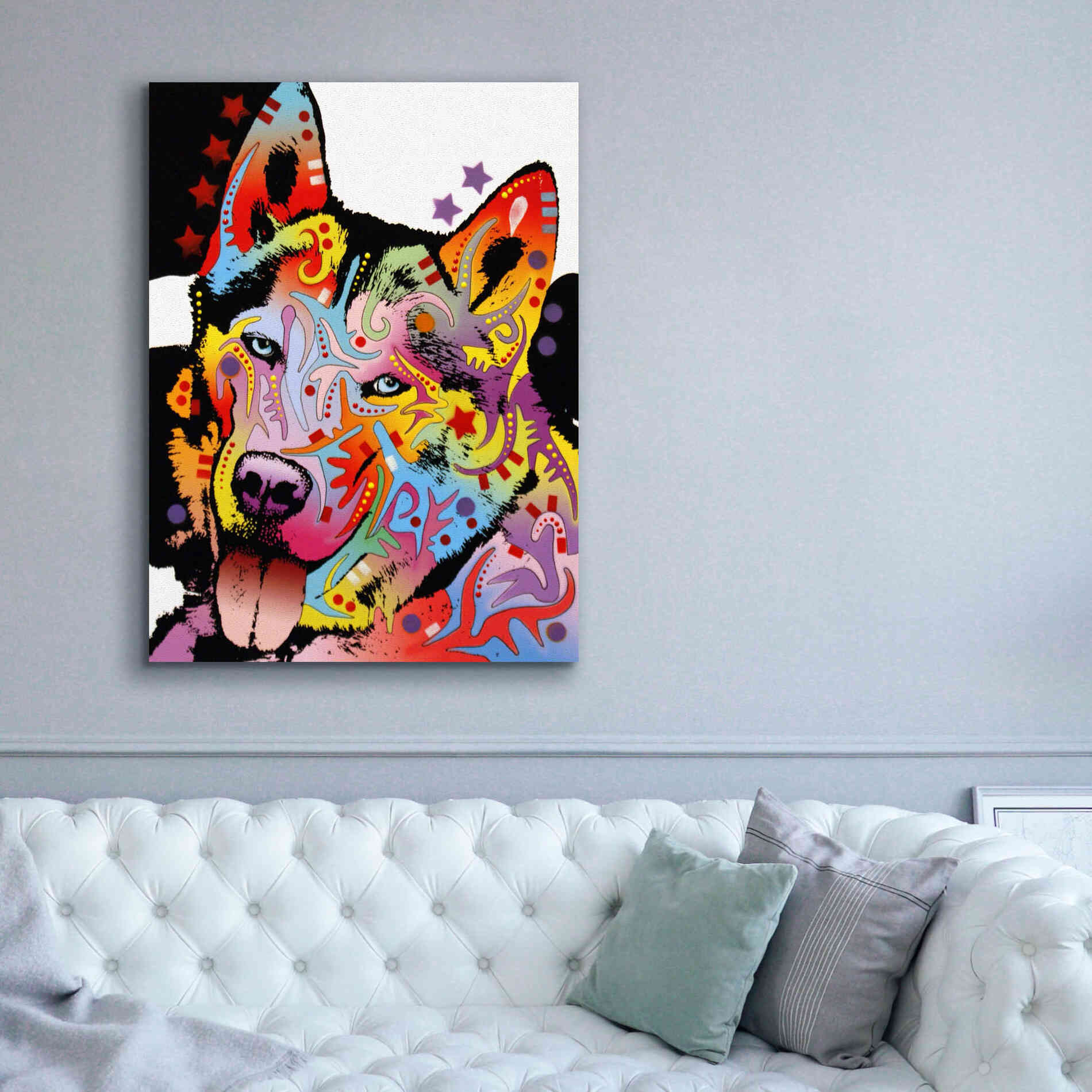 'Siberian Husky 1' by Dean Russo, Giclee Canvas Wall Art,40x54