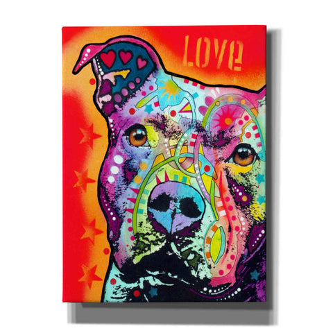 Image of 'Thoughtful Pitbull' by Dean Russo, Giclee Canvas Wall Art