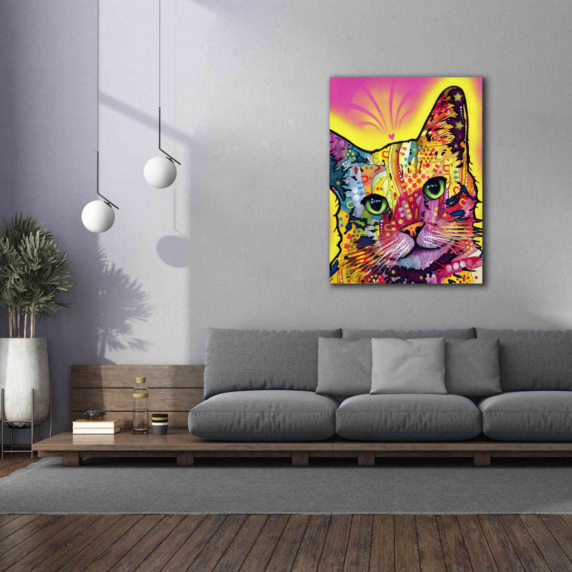 'Tilt Cat I' by Dean Russo, Giclee Canvas Wall Art,40x54