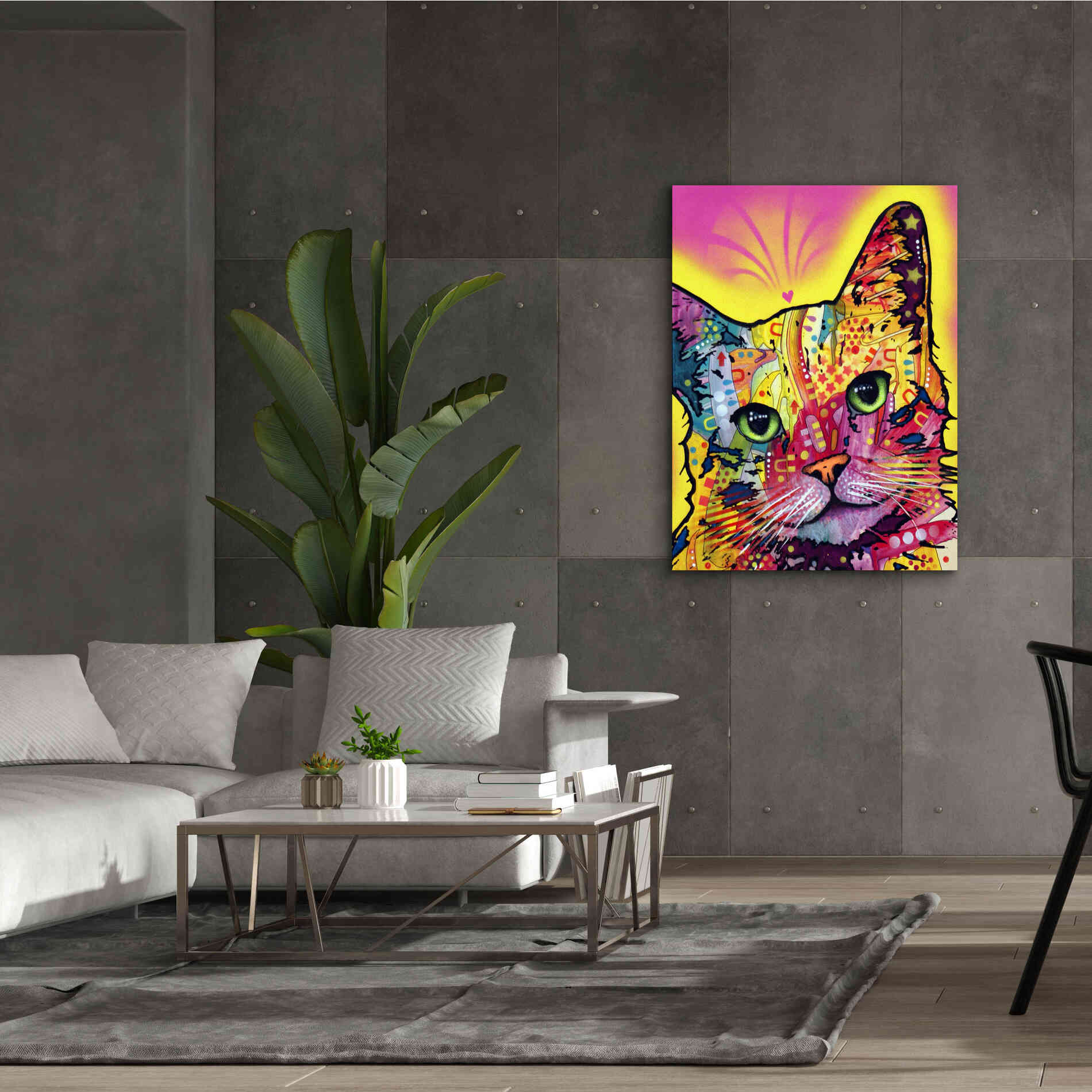 'Tilt Cat I' by Dean Russo, Giclee Canvas Wall Art,40x54