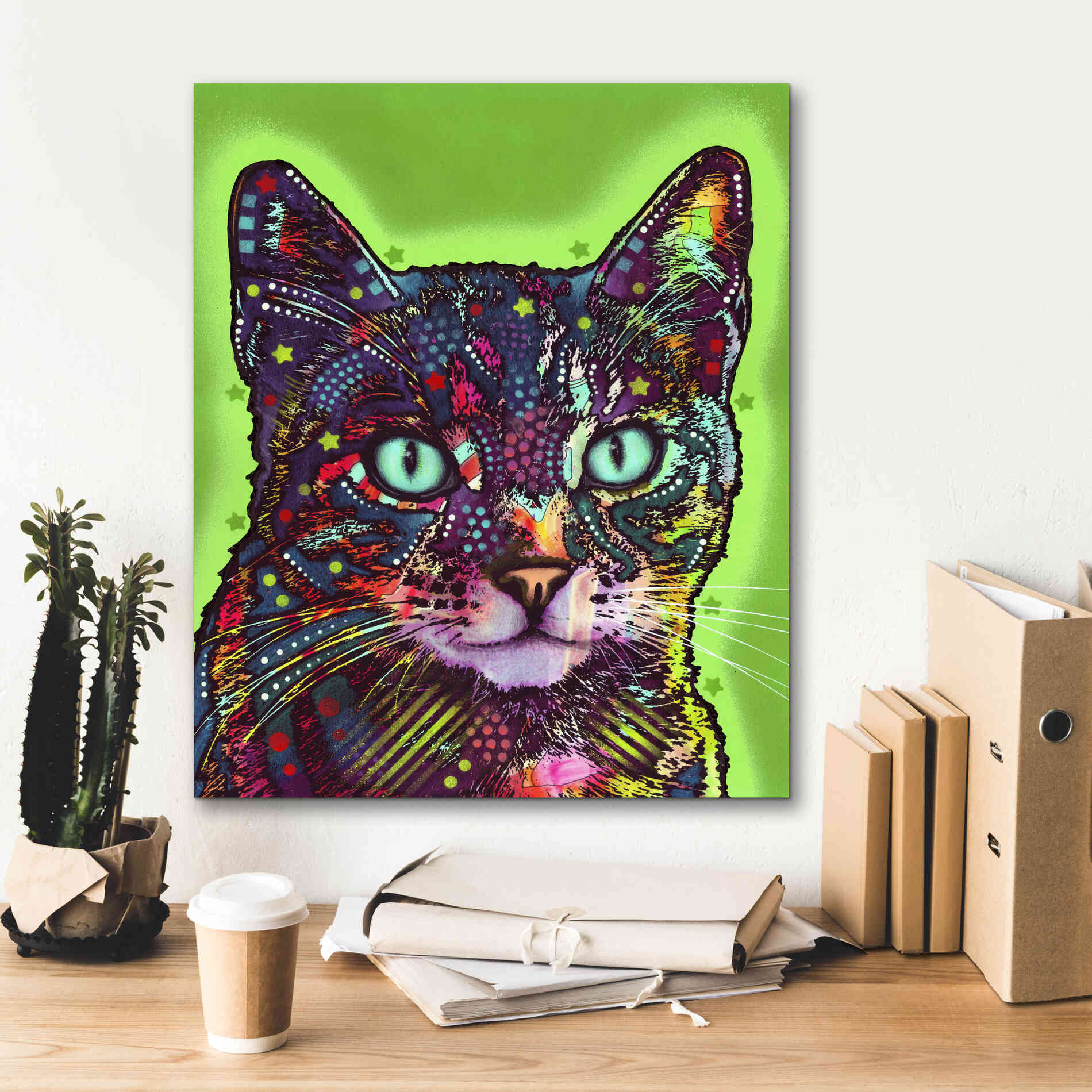 'Watchful Cat' by Dean Russo, Giclee Canvas Wall Art,20x24