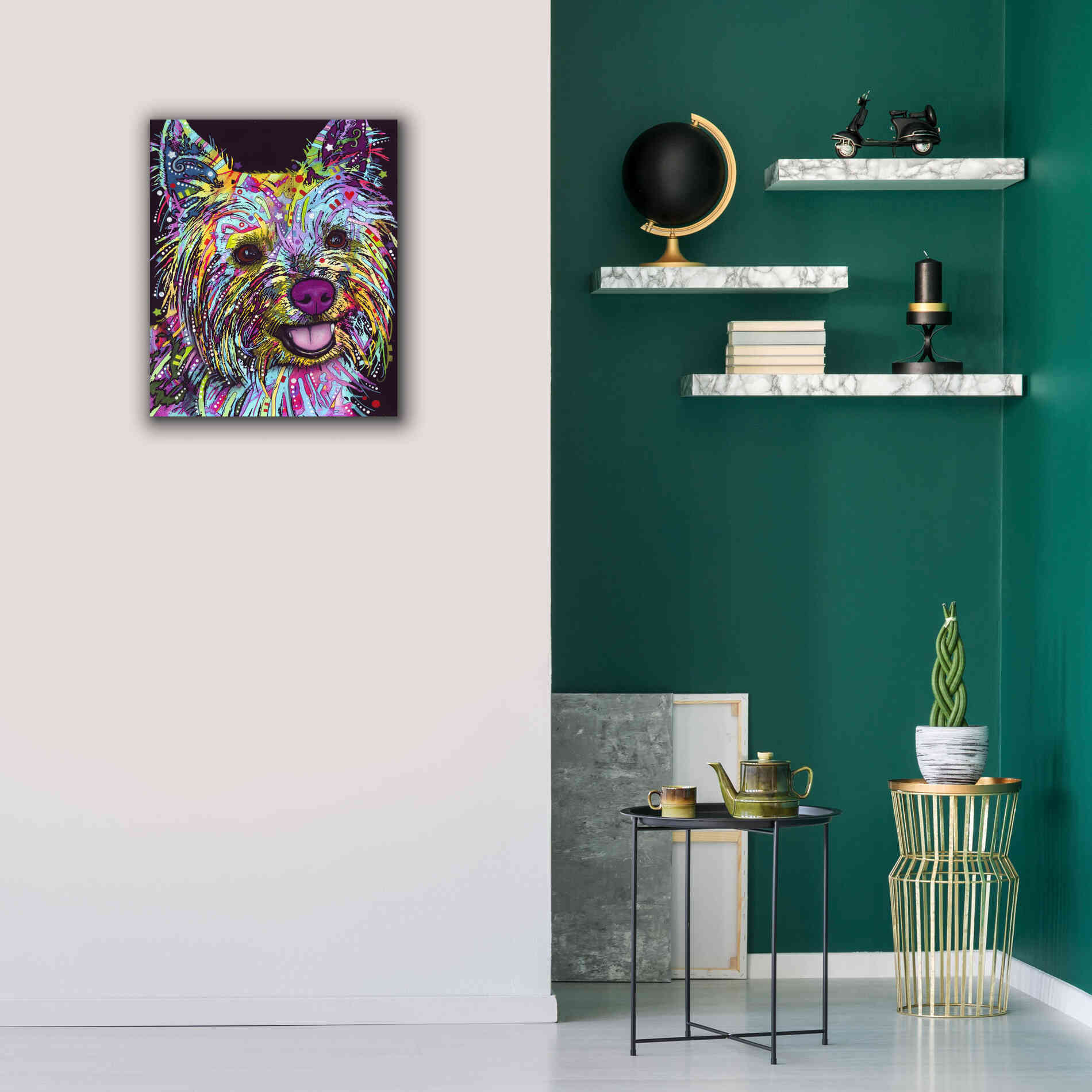 'Yorkie 1' by Dean Russo, Giclee Canvas Wall Art,20x24