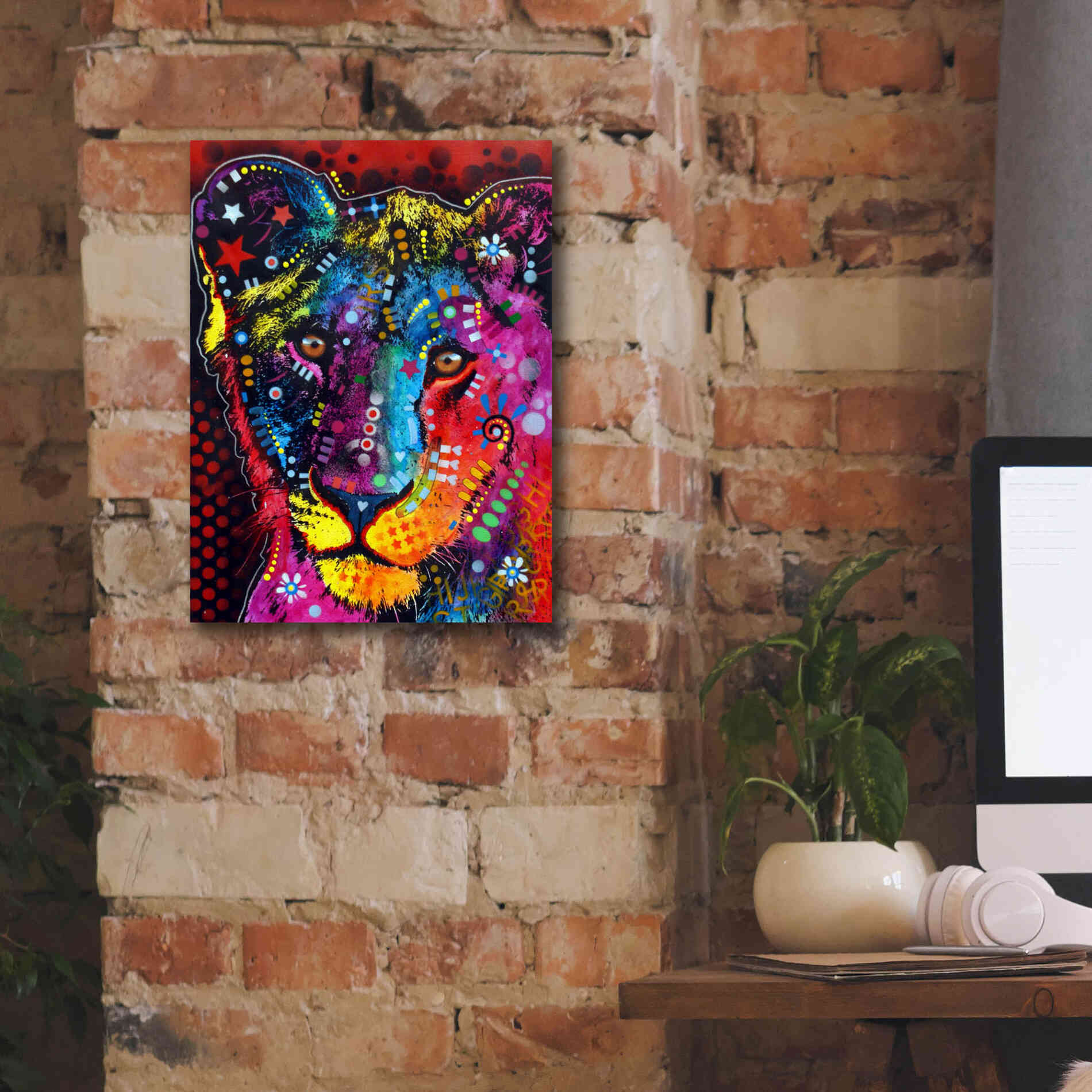 'Young Lion' by Dean Russo, Giclee Canvas Wall Art,12x16
