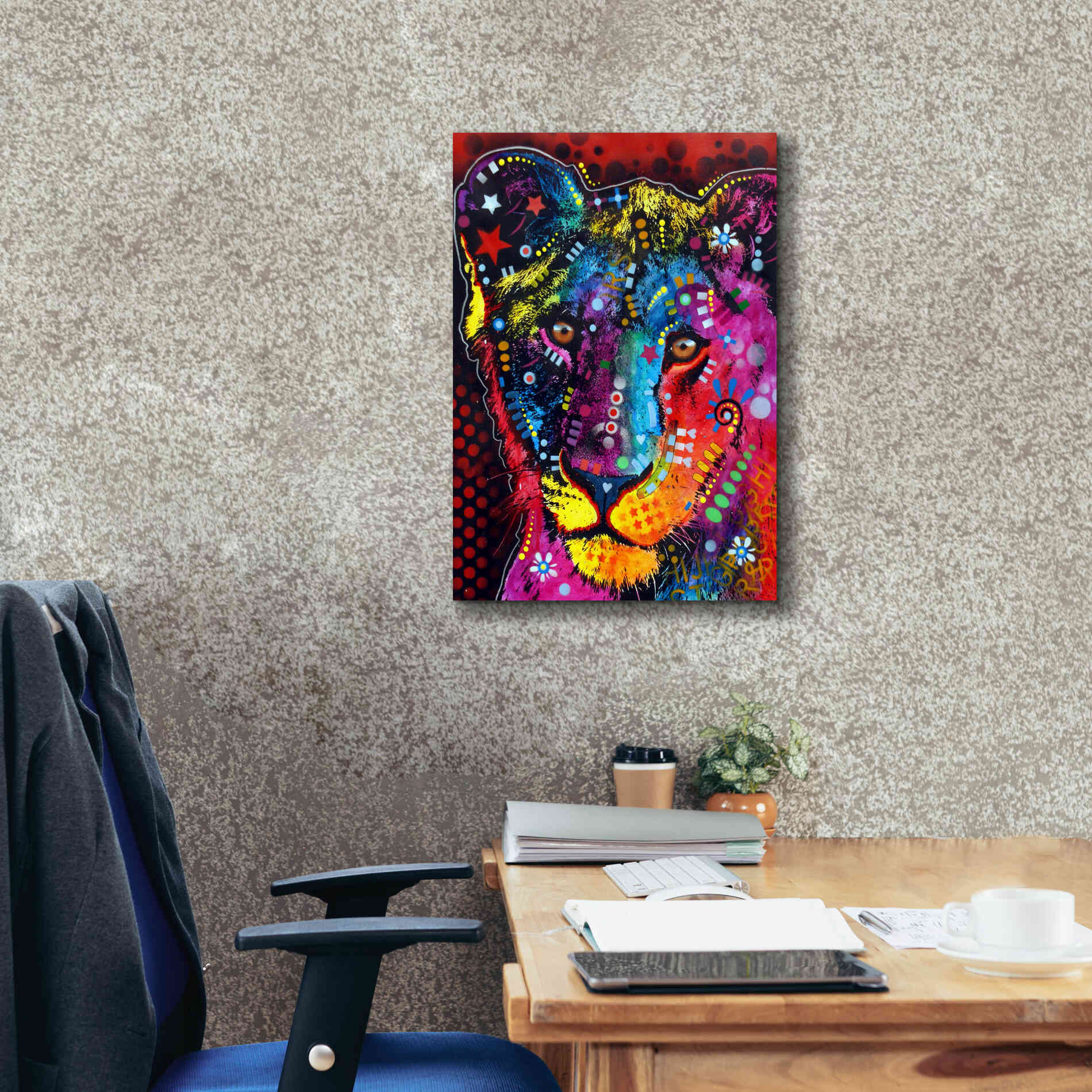 'Young Lion' by Dean Russo, Giclee Canvas Wall Art,18x26