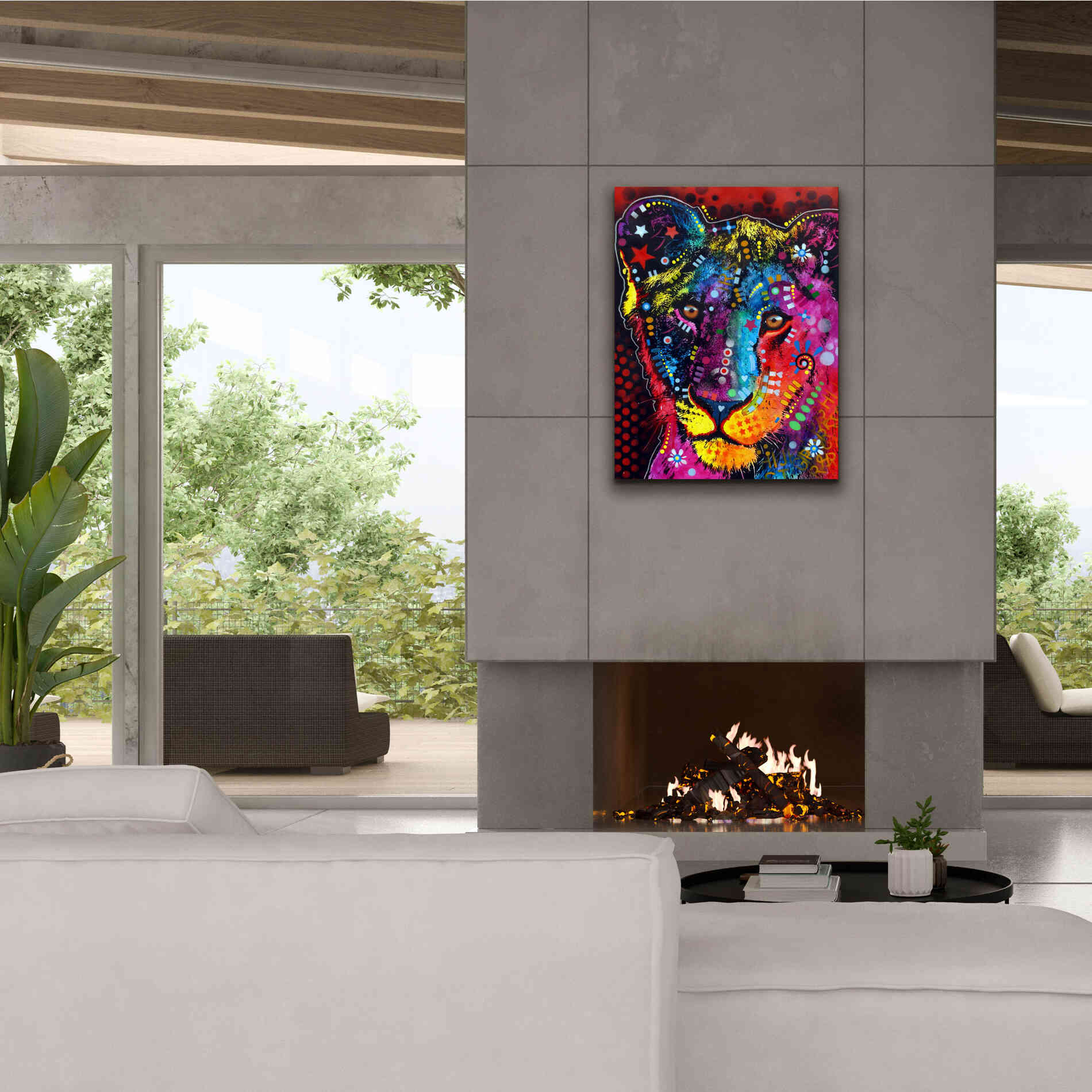 'Young Lion' by Dean Russo, Giclee Canvas Wall Art,26x34