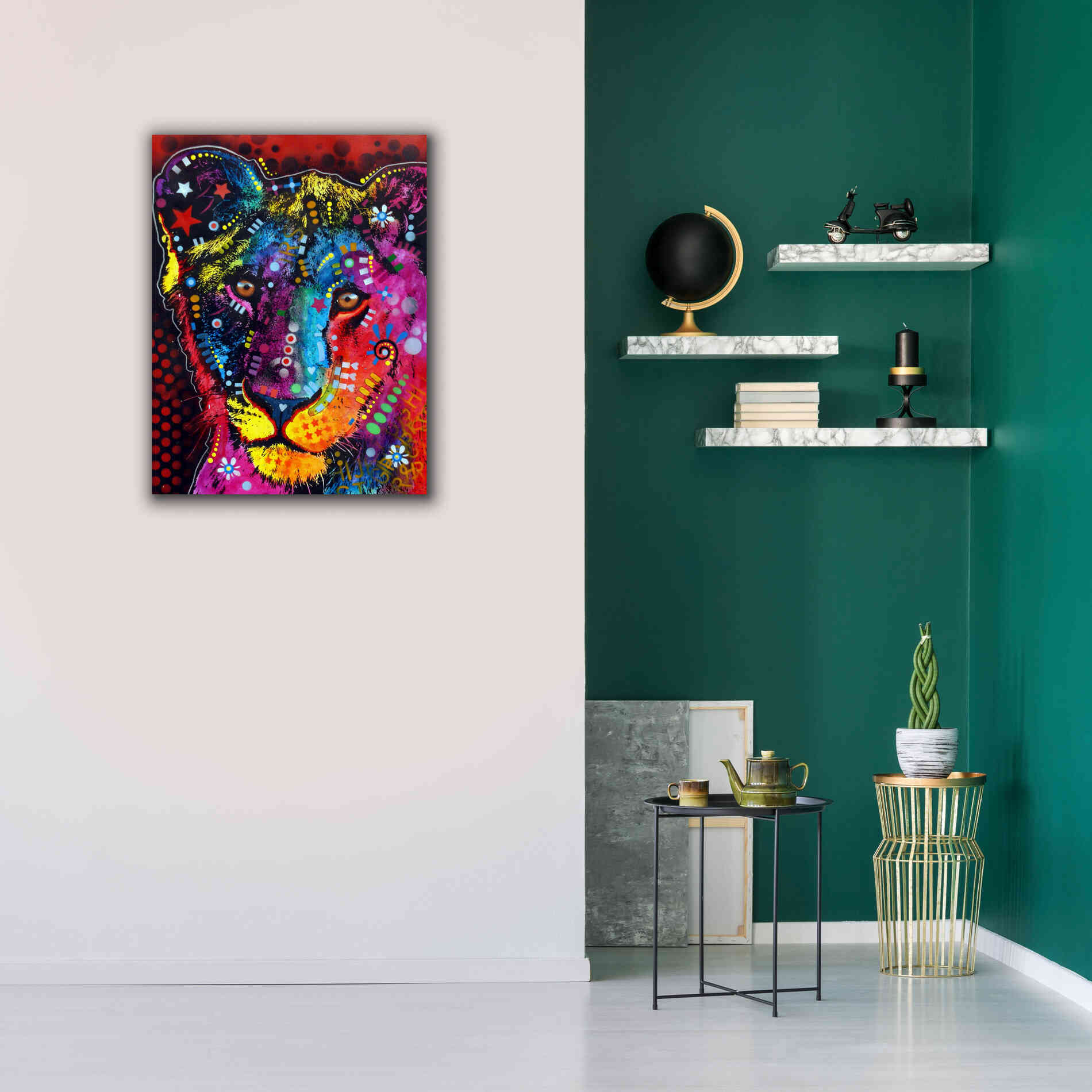 'Young Lion' by Dean Russo, Giclee Canvas Wall Art,26x34