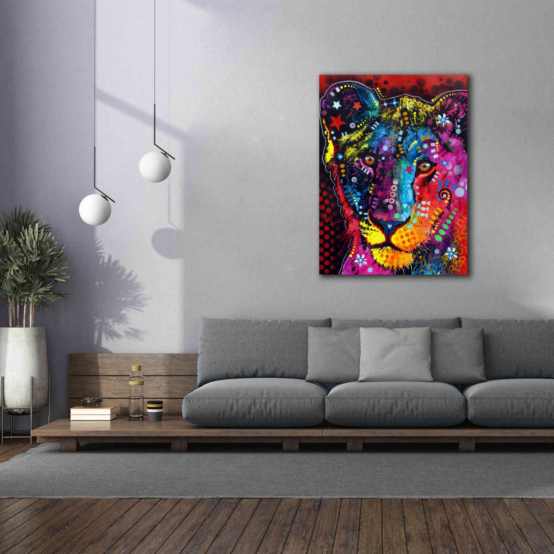 'Young Lion' by Dean Russo, Giclee Canvas Wall Art,40x54