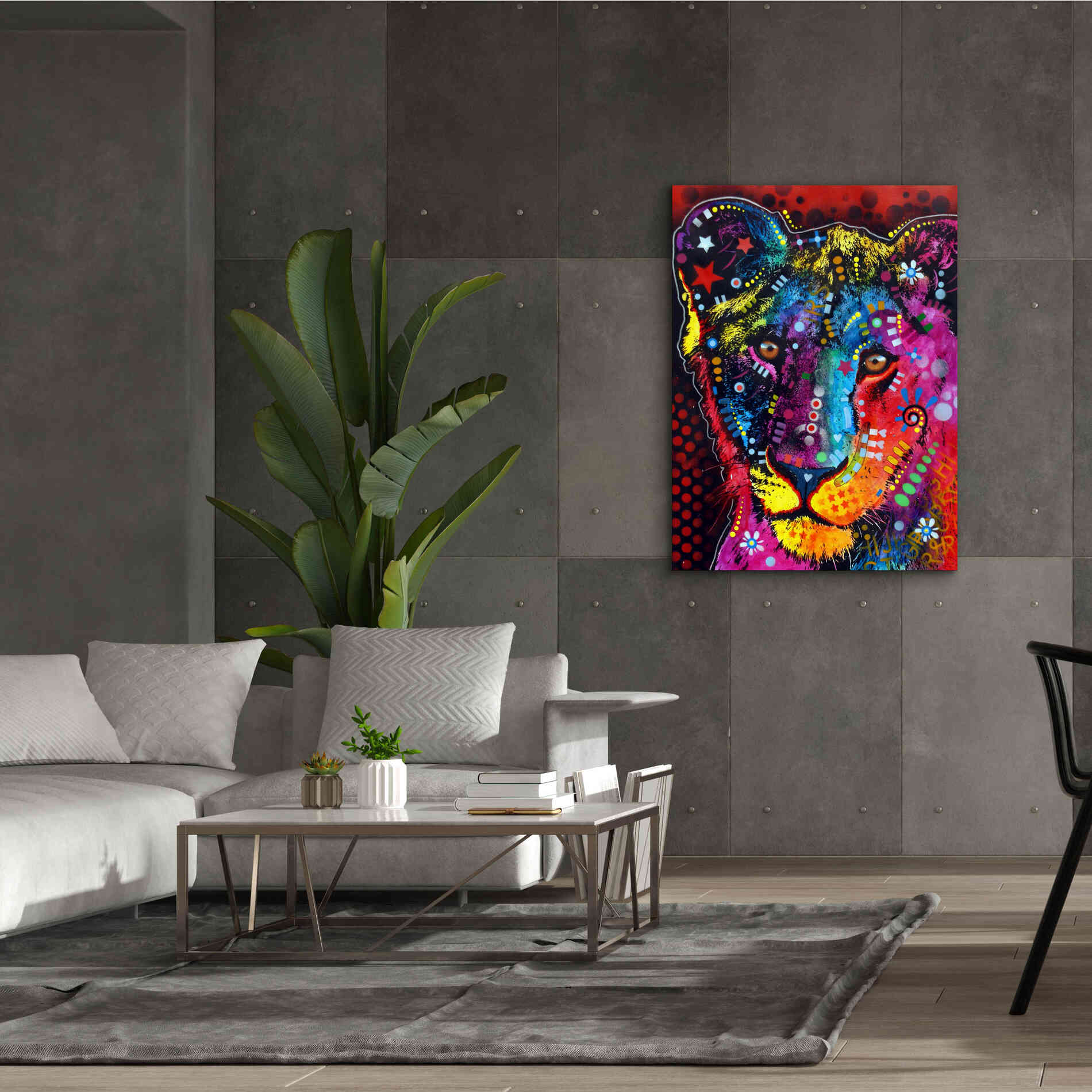 'Young Lion' by Dean Russo, Giclee Canvas Wall Art,40x54