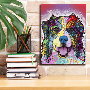 'Australian Shepherd' by Dean Russo, Giclee Canvas Wall Art,12x16