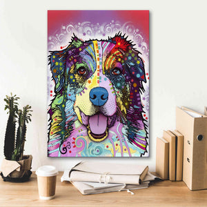 'Australian Shepherd' by Dean Russo, Giclee Canvas Wall Art,18x26