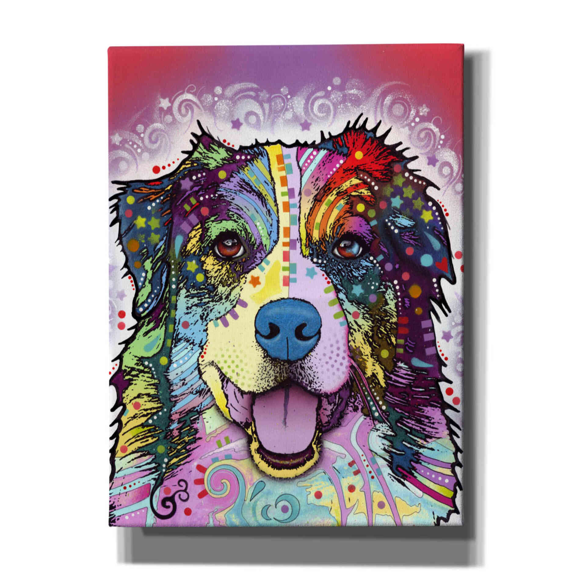'Australian Shepherd' by Dean Russo, Giclee Canvas Wall Art