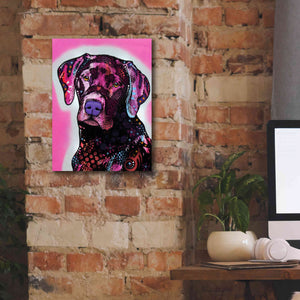 'Black Lab' by Dean Russo, Giclee Canvas Wall Art,12x16