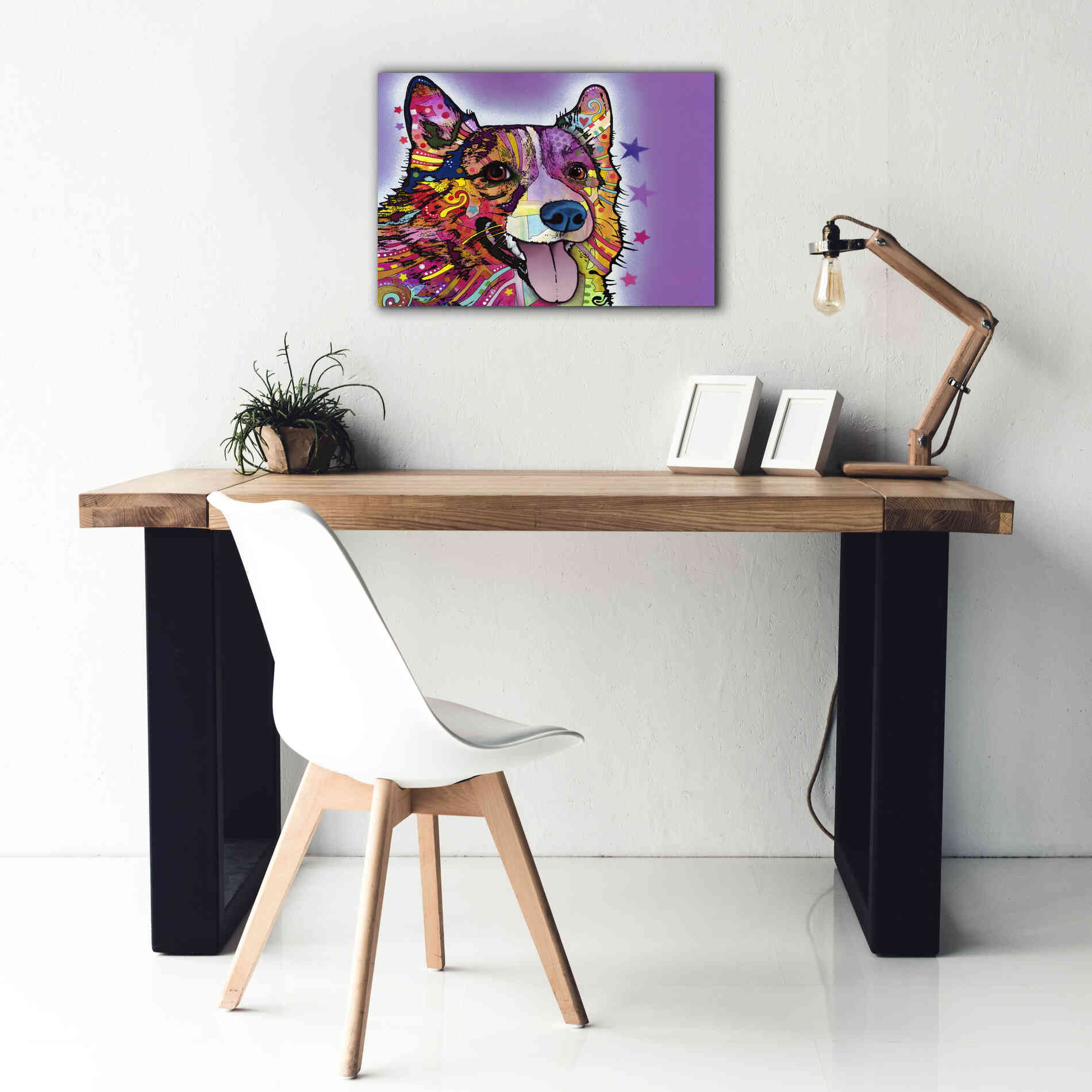 'Corgi' by Dean Russo, Giclee Canvas Wall Art,26x18