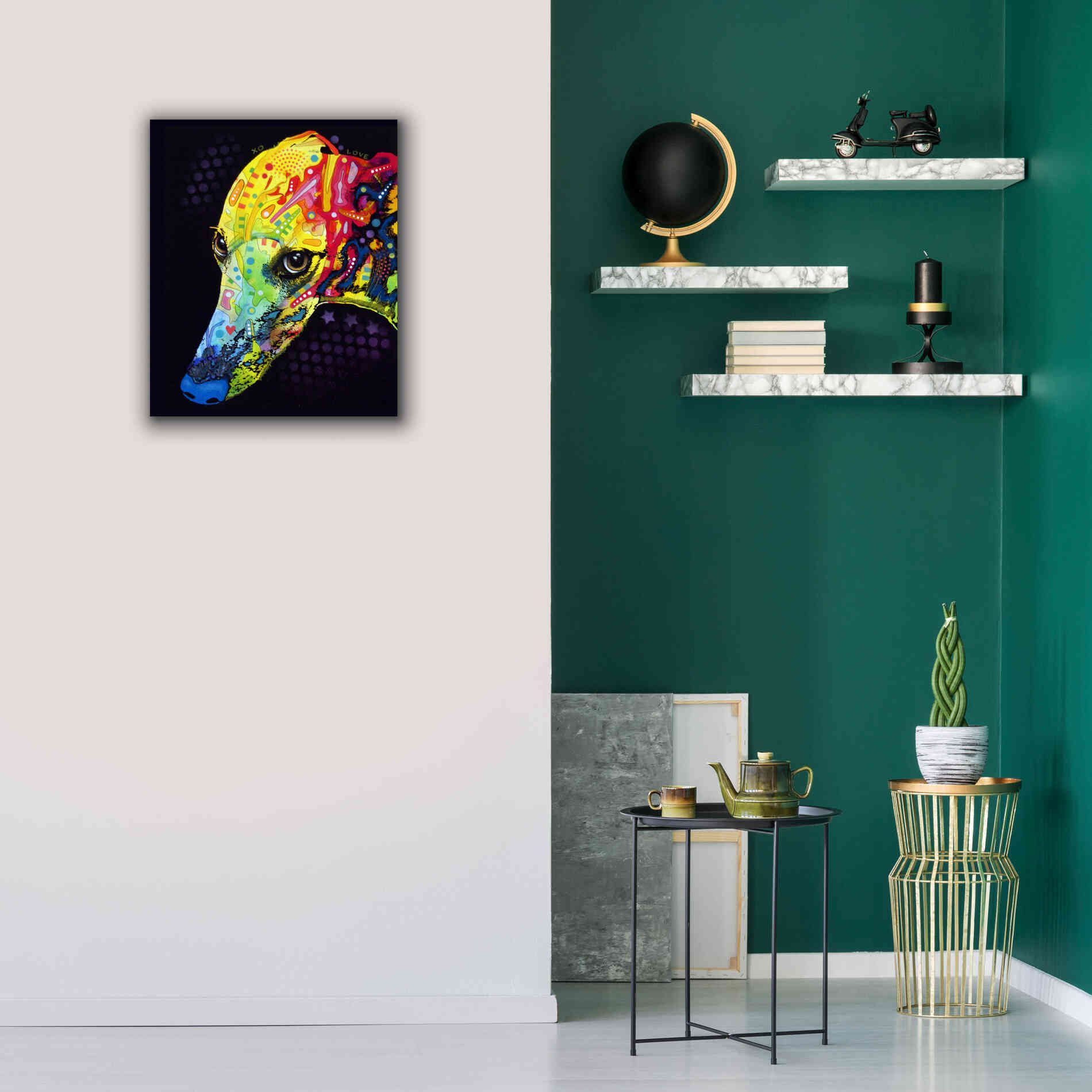 'Greyhound' by Dean Russo, Giclee Canvas Wall Art,20x24
