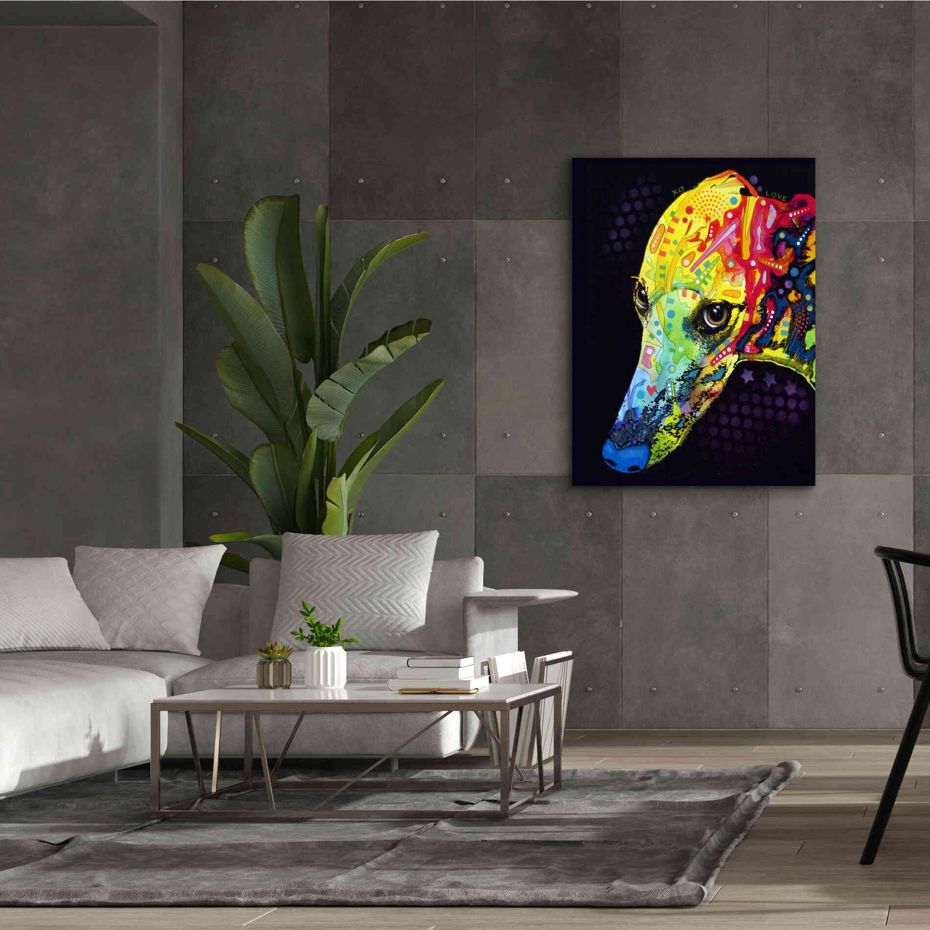 'Greyhound' by Dean Russo, Giclee Canvas Wall Art,40x54