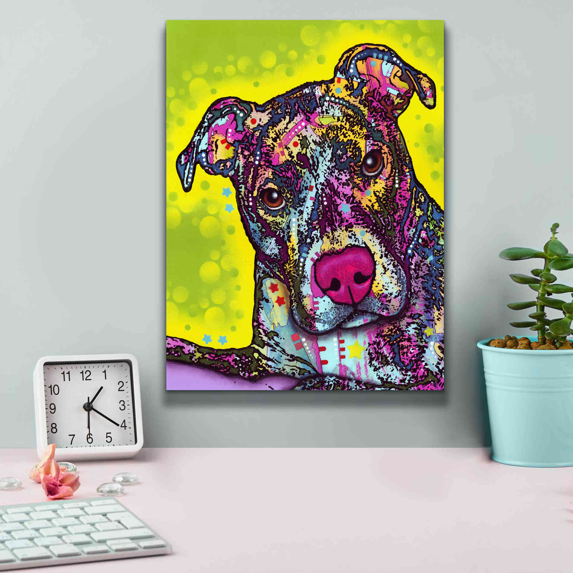 'Brindle' by Dean Russo, Giclee Canvas Wall Art,12x16