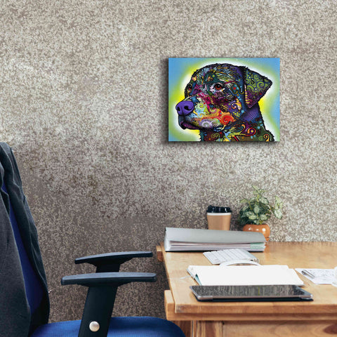 Image of 'The Rottweiler' by Dean Russo, Giclee Canvas Wall Art,16x12