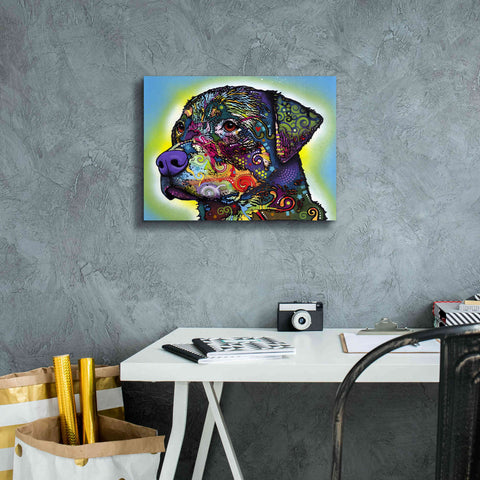 Image of 'The Rottweiler' by Dean Russo, Giclee Canvas Wall Art,16x12
