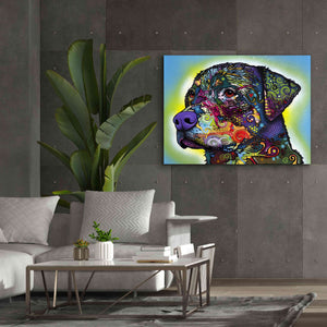 'The Rottweiler' by Dean Russo, Giclee Canvas Wall Art,54x40