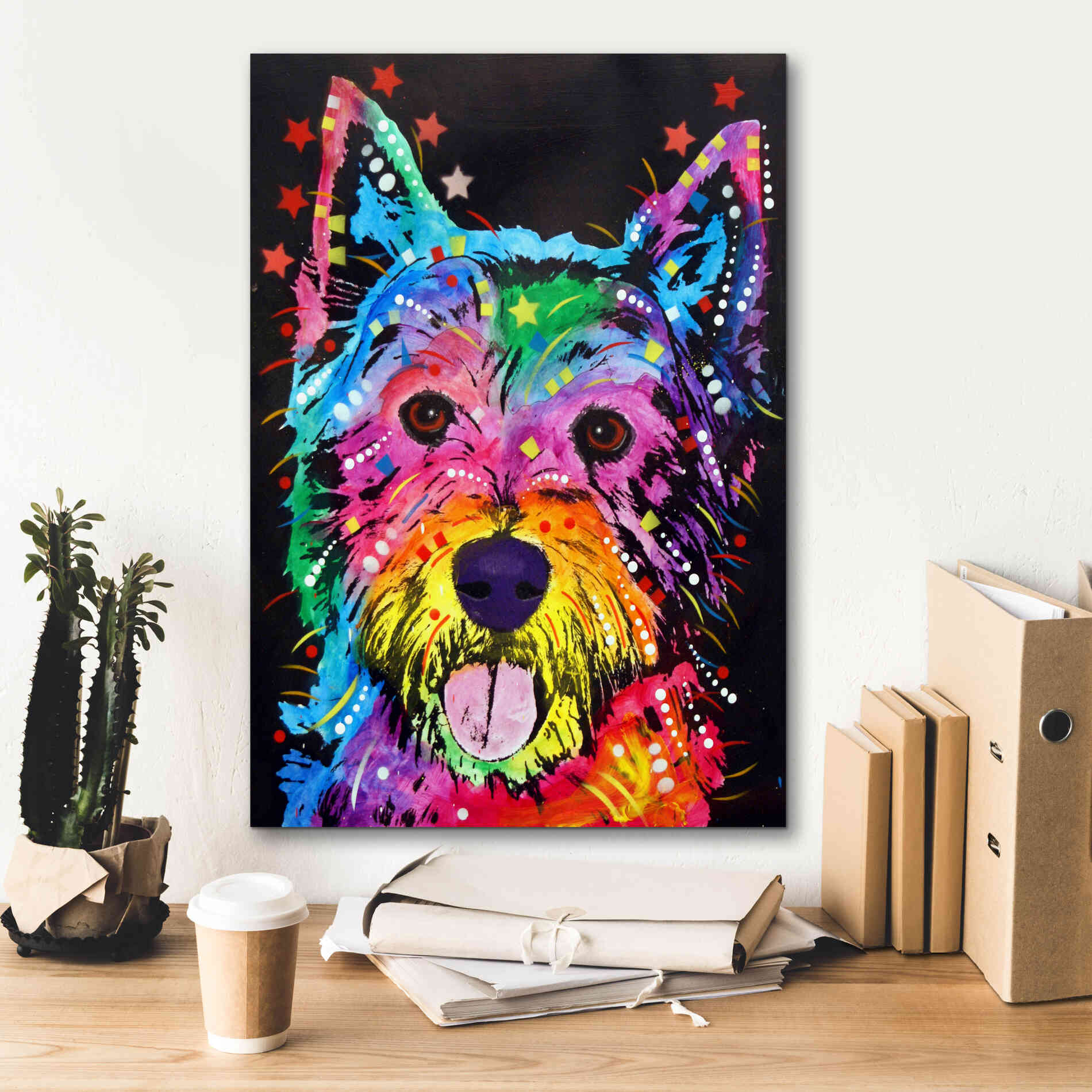 'Westie' by Dean Russo, Giclee Canvas Wall Art,18x26