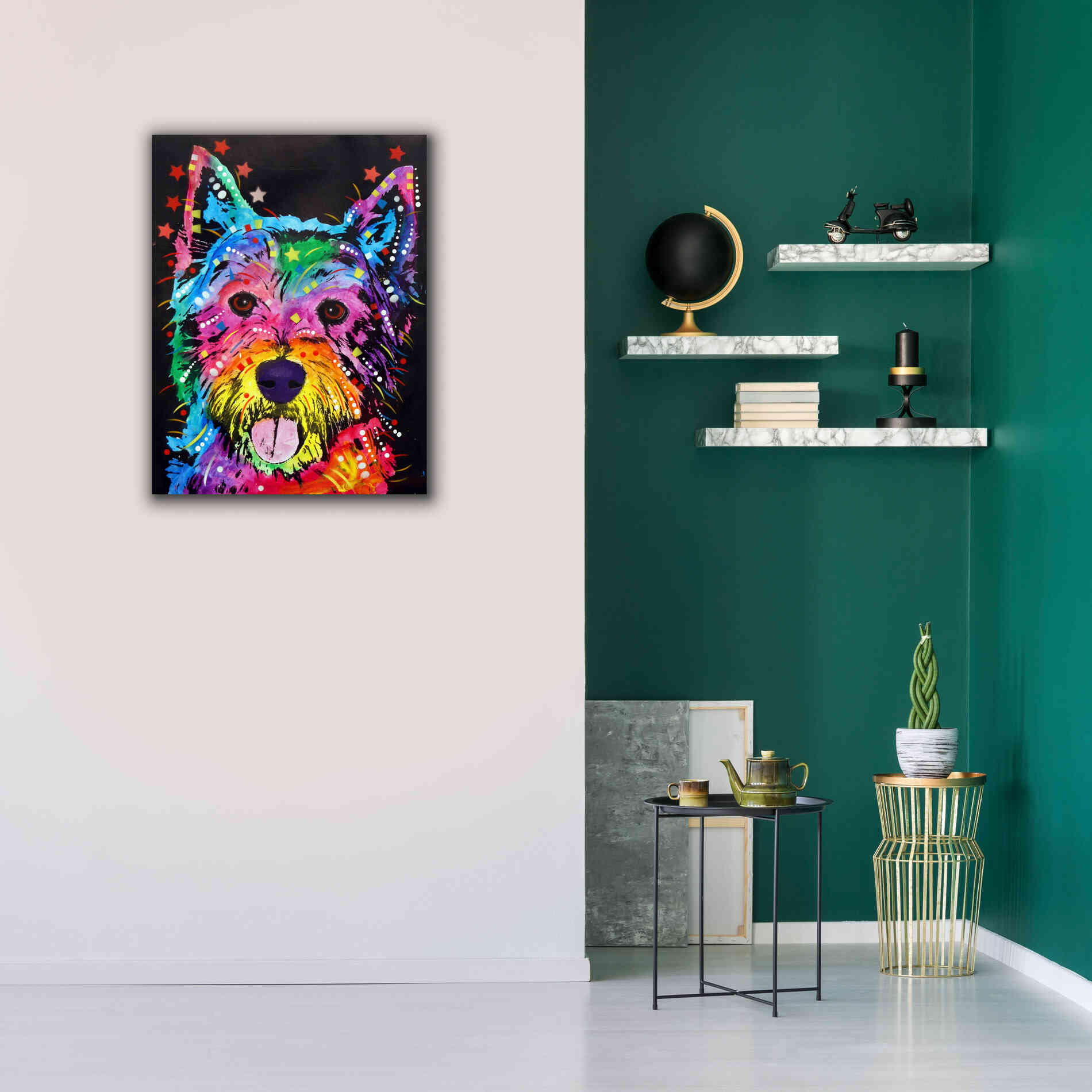 'Westie' by Dean Russo, Giclee Canvas Wall Art,26x34