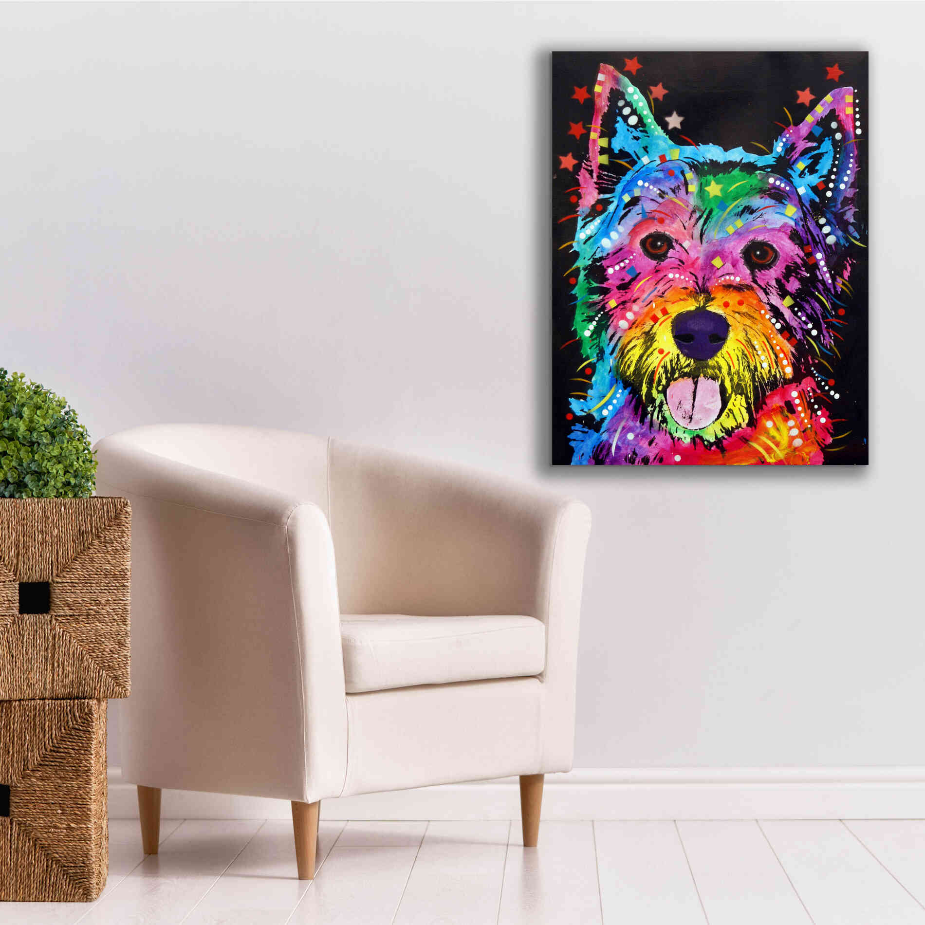 'Westie' by Dean Russo, Giclee Canvas Wall Art,26x34