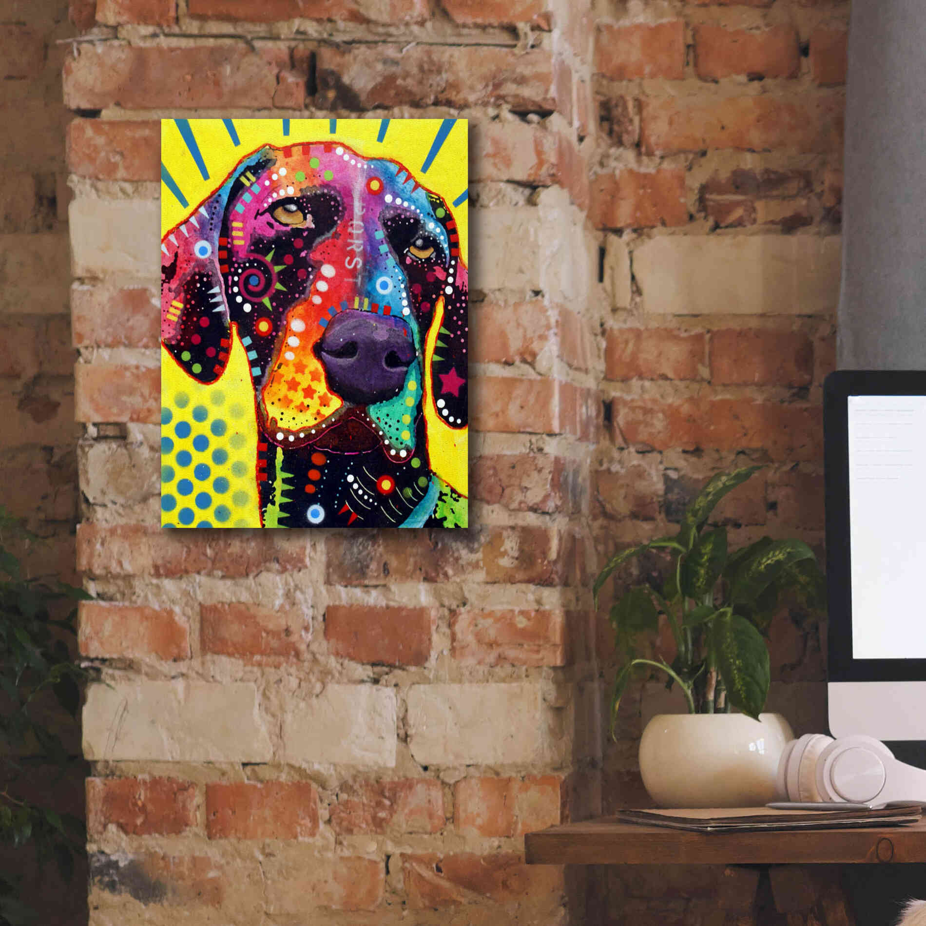 'German Short Hair Pointer' by Dean Russo, Giclee Canvas Wall Art,12x16