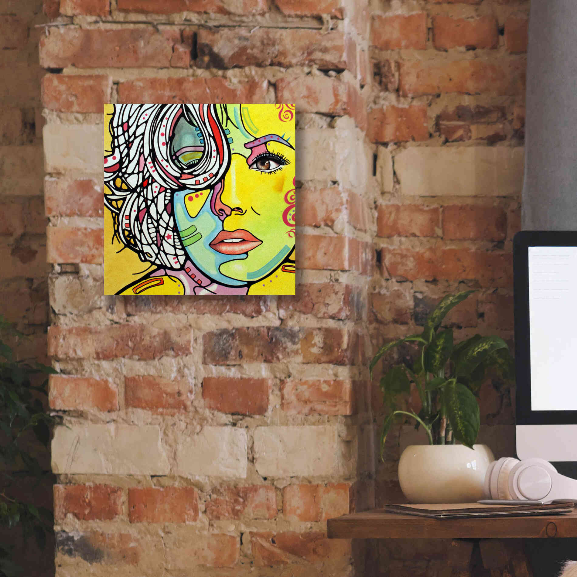 'Strawberry Blonde' by Dean Russo, Giclee Canvas Wall Art,12x12
