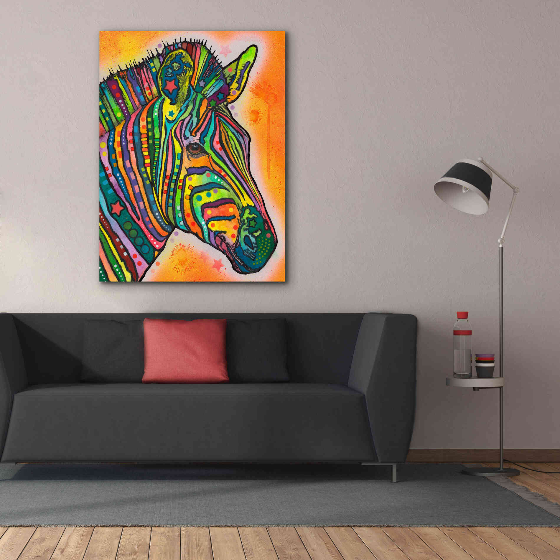 'Zebra' by Dean Russo, Giclee Canvas Wall Art,40x54