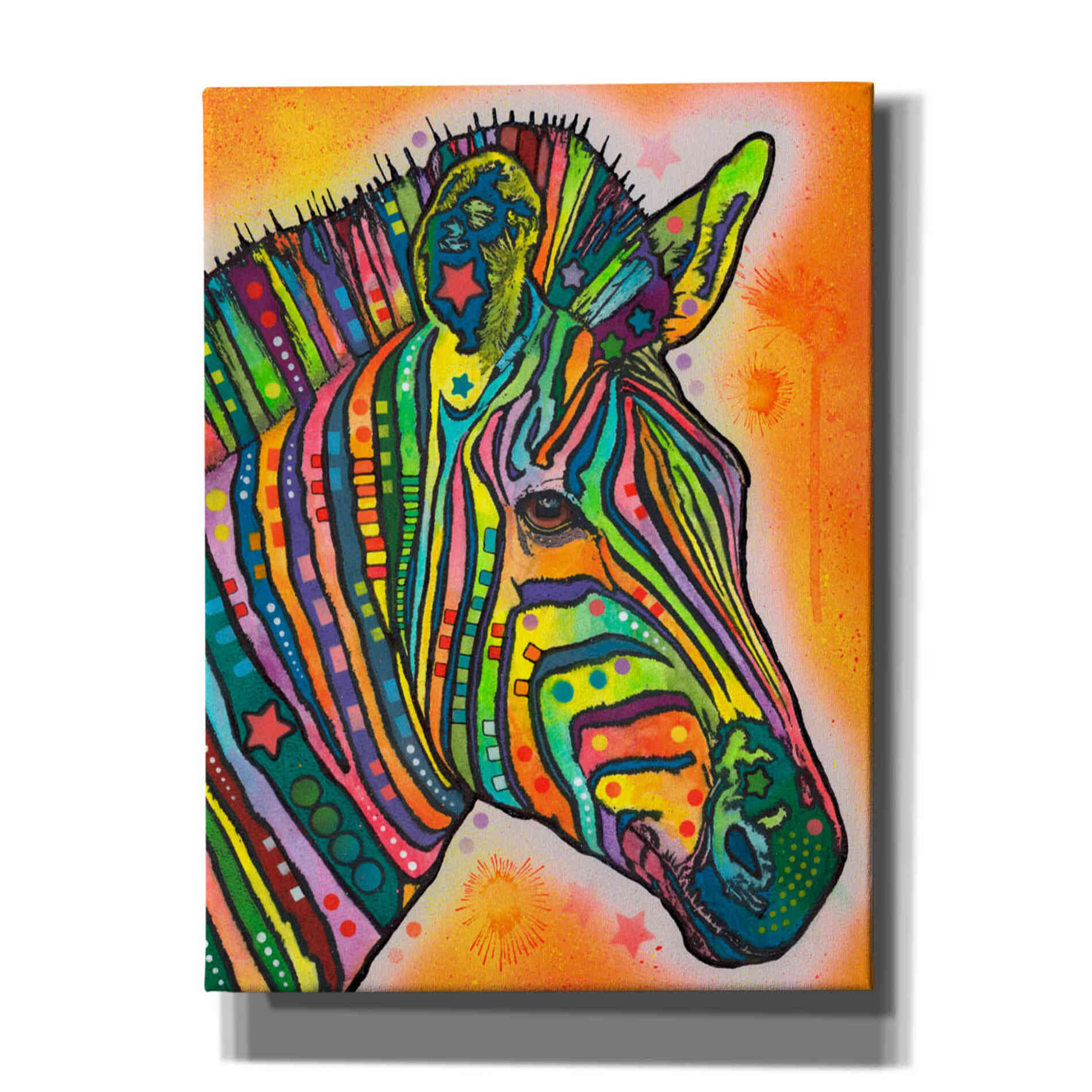 'Zebra' by Dean Russo, Giclee Canvas Wall Art
