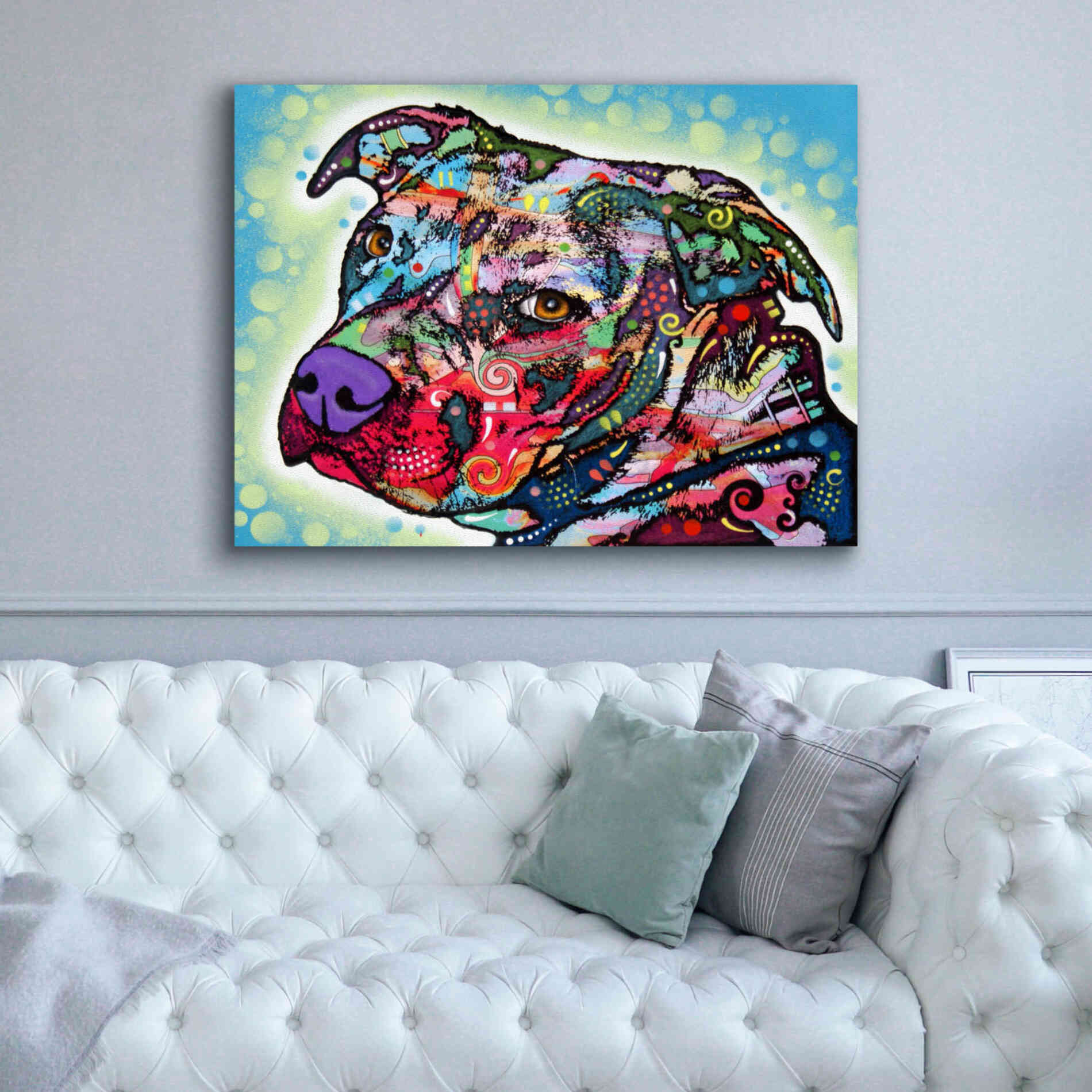 'Bulls Eye' by Dean Russo, Giclee Canvas Wall Art,54x40
